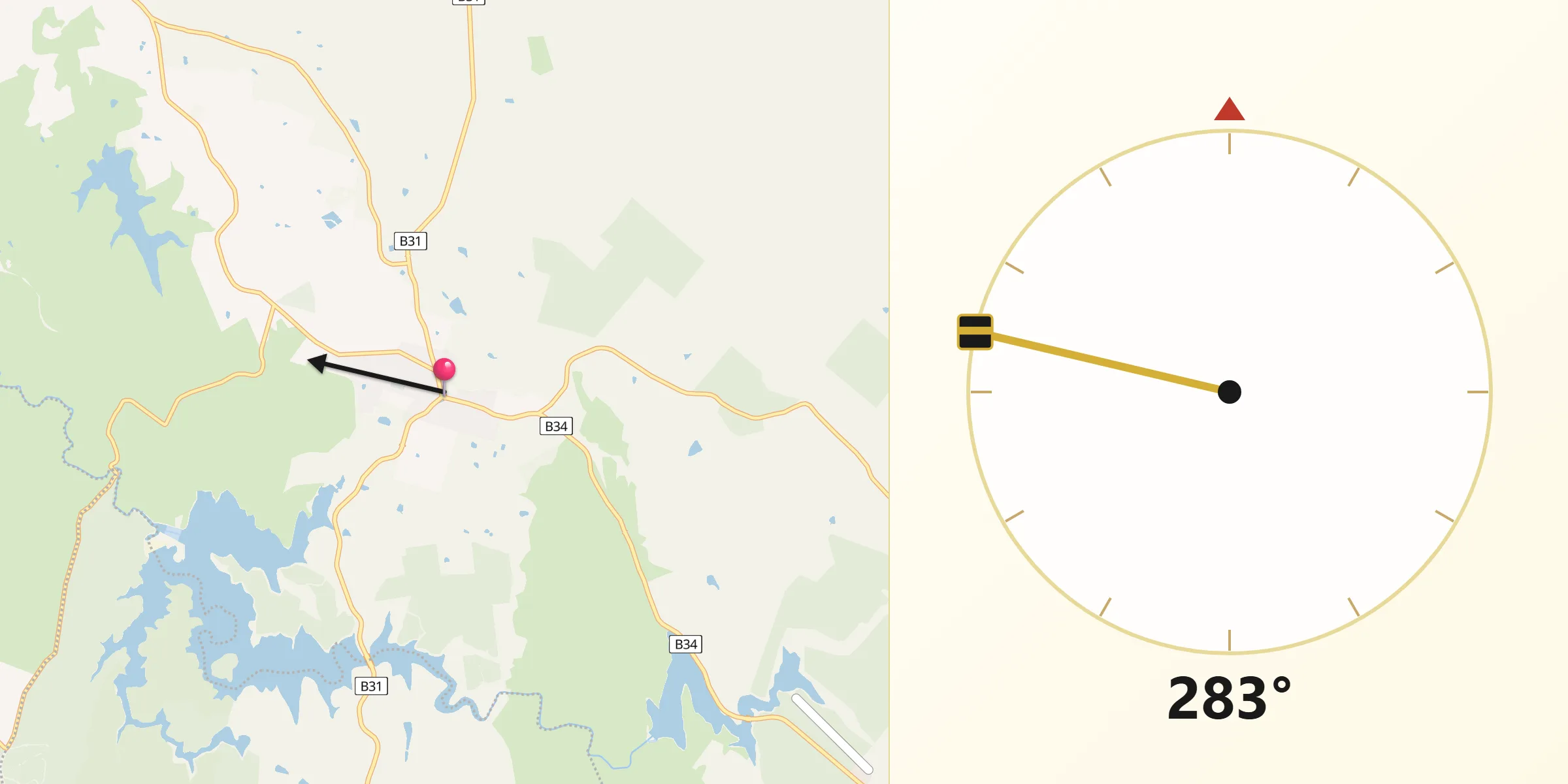 Qibla Direction from Williamstown