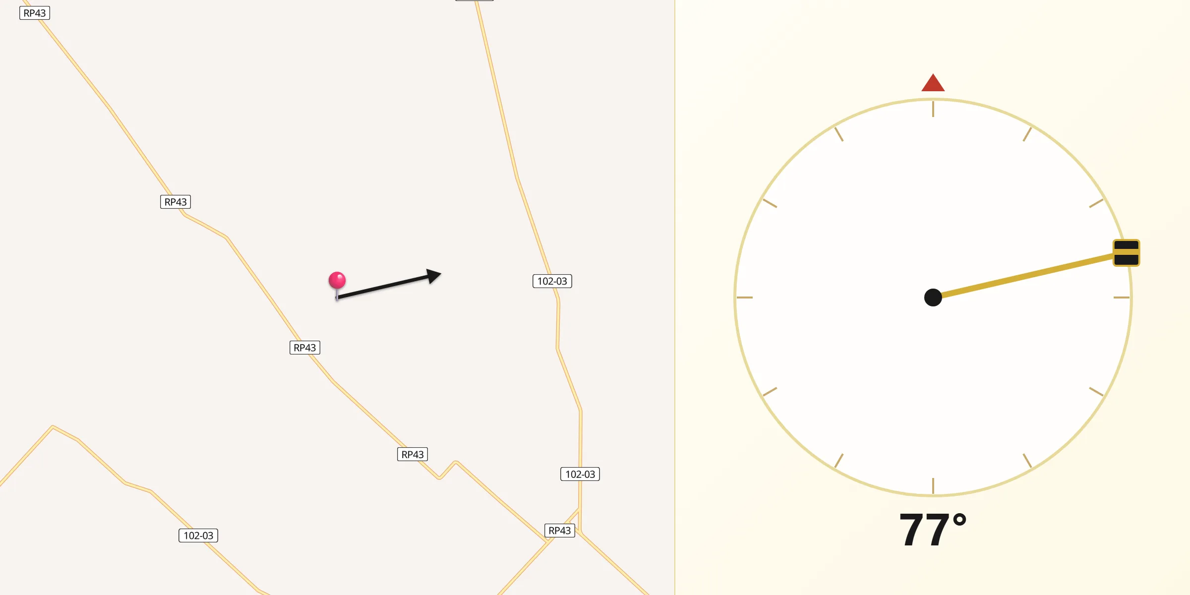 Dirección de la Qibla desde Mercedes