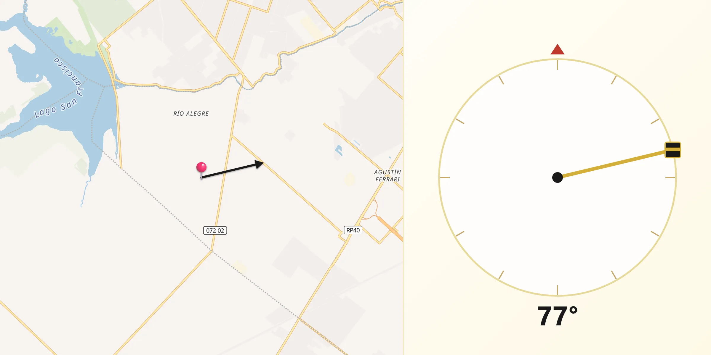 Direzione della Qibla da Merlo