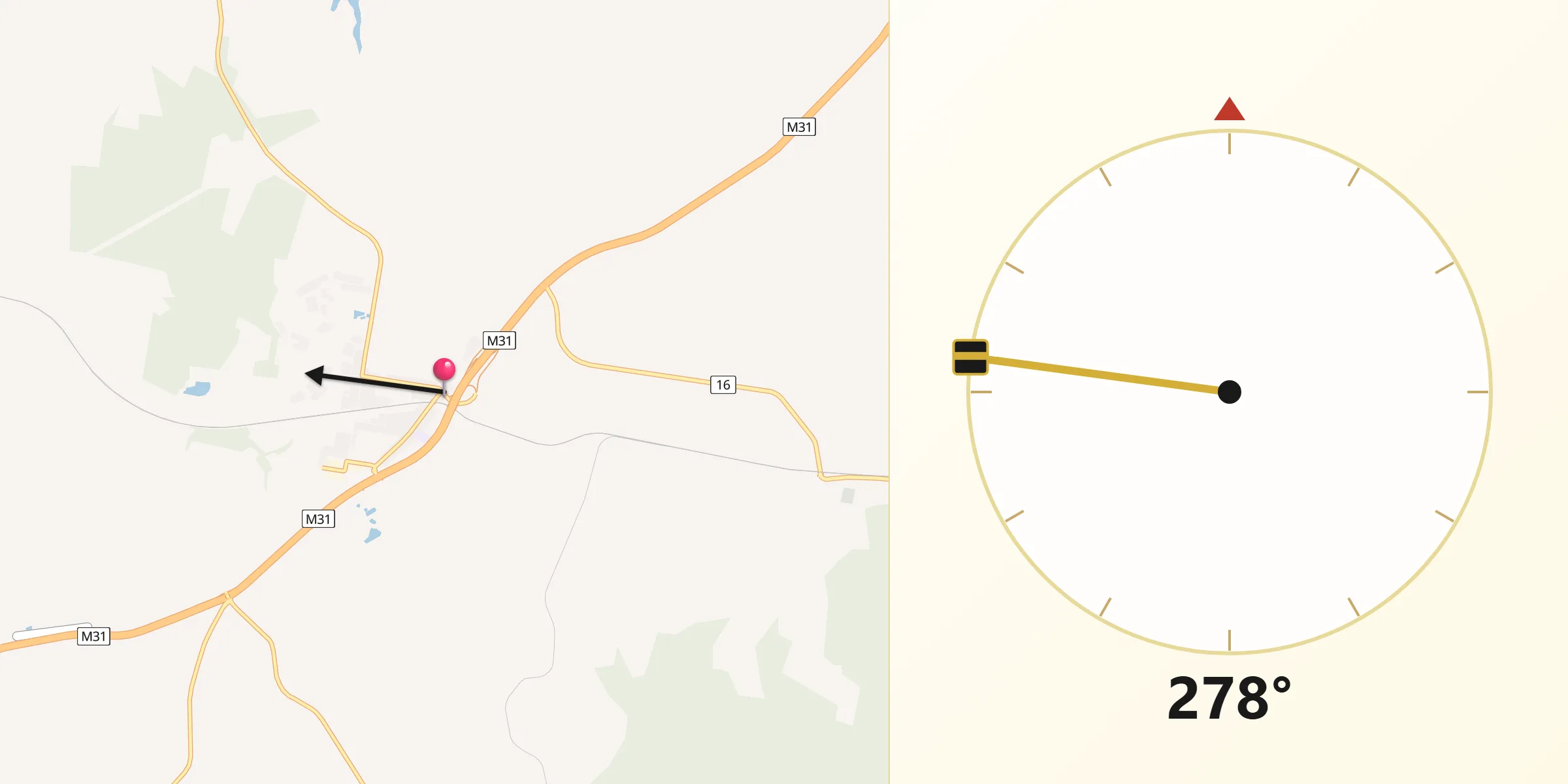 Qibla Direction from Marulan