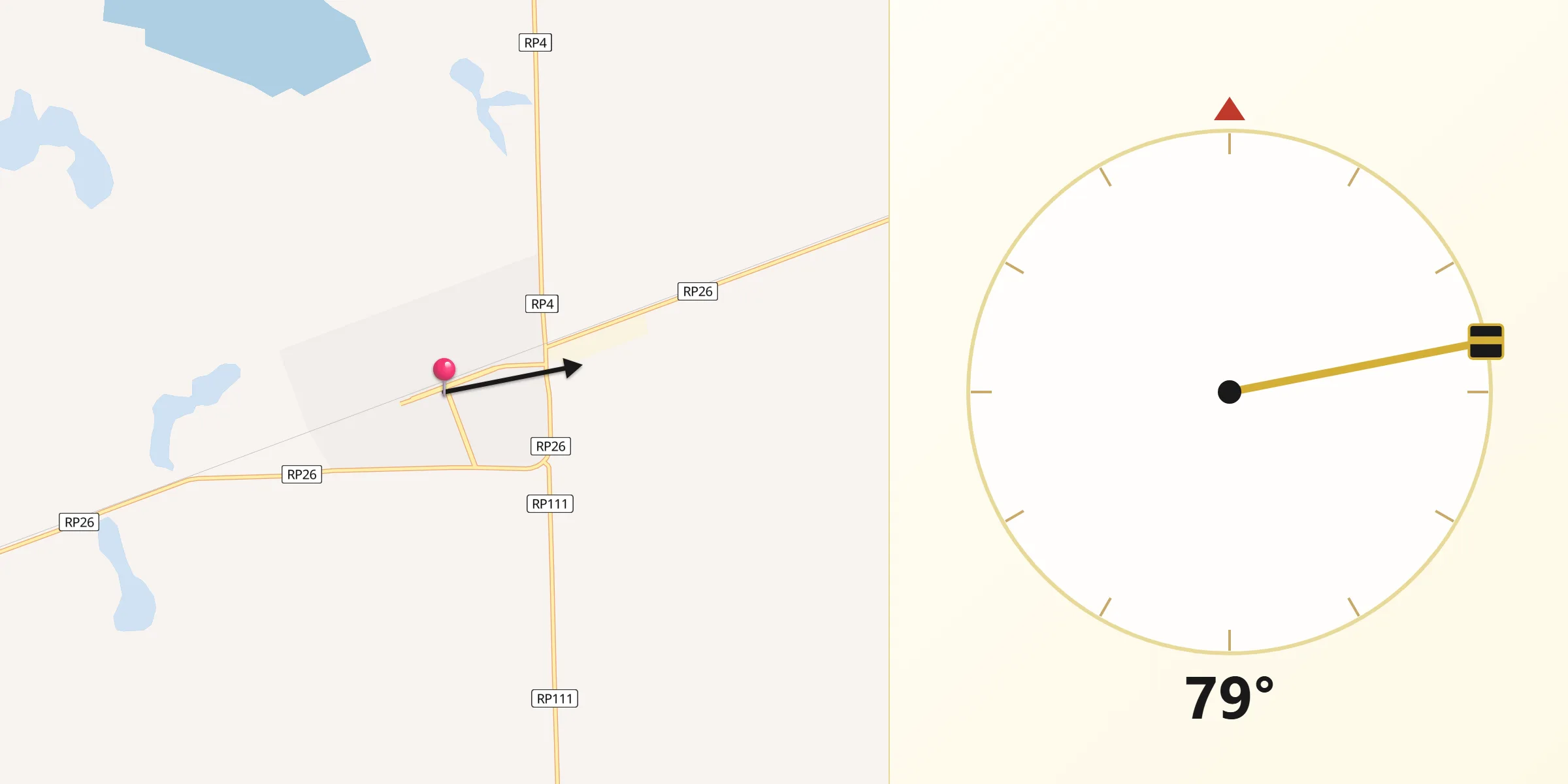 Dirección de la Qibla desde Buchardo