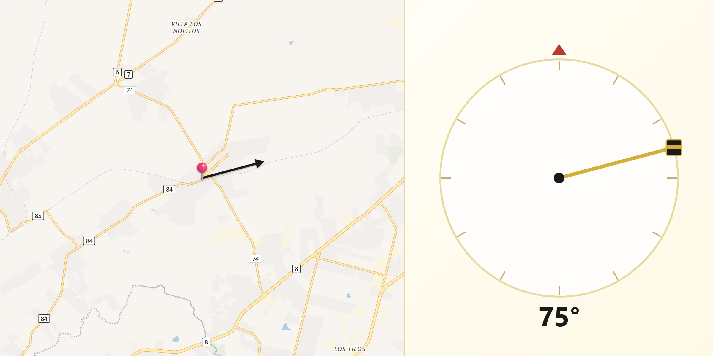 Dirección de la Qibla desde Joaquín Suárez