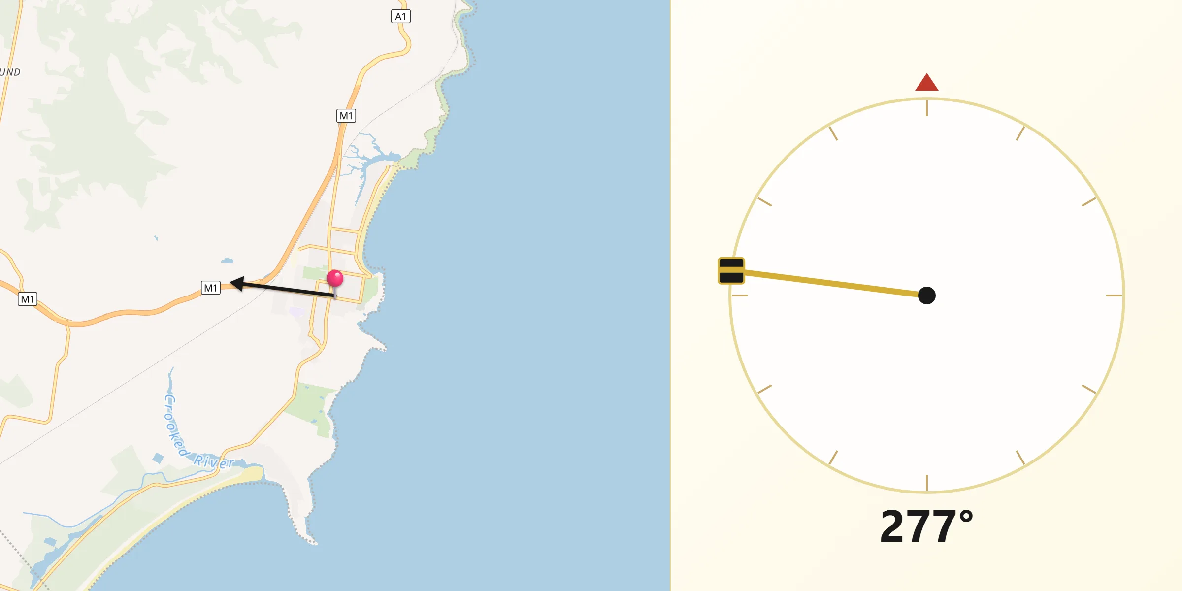 Qibla Direction from Gerringong