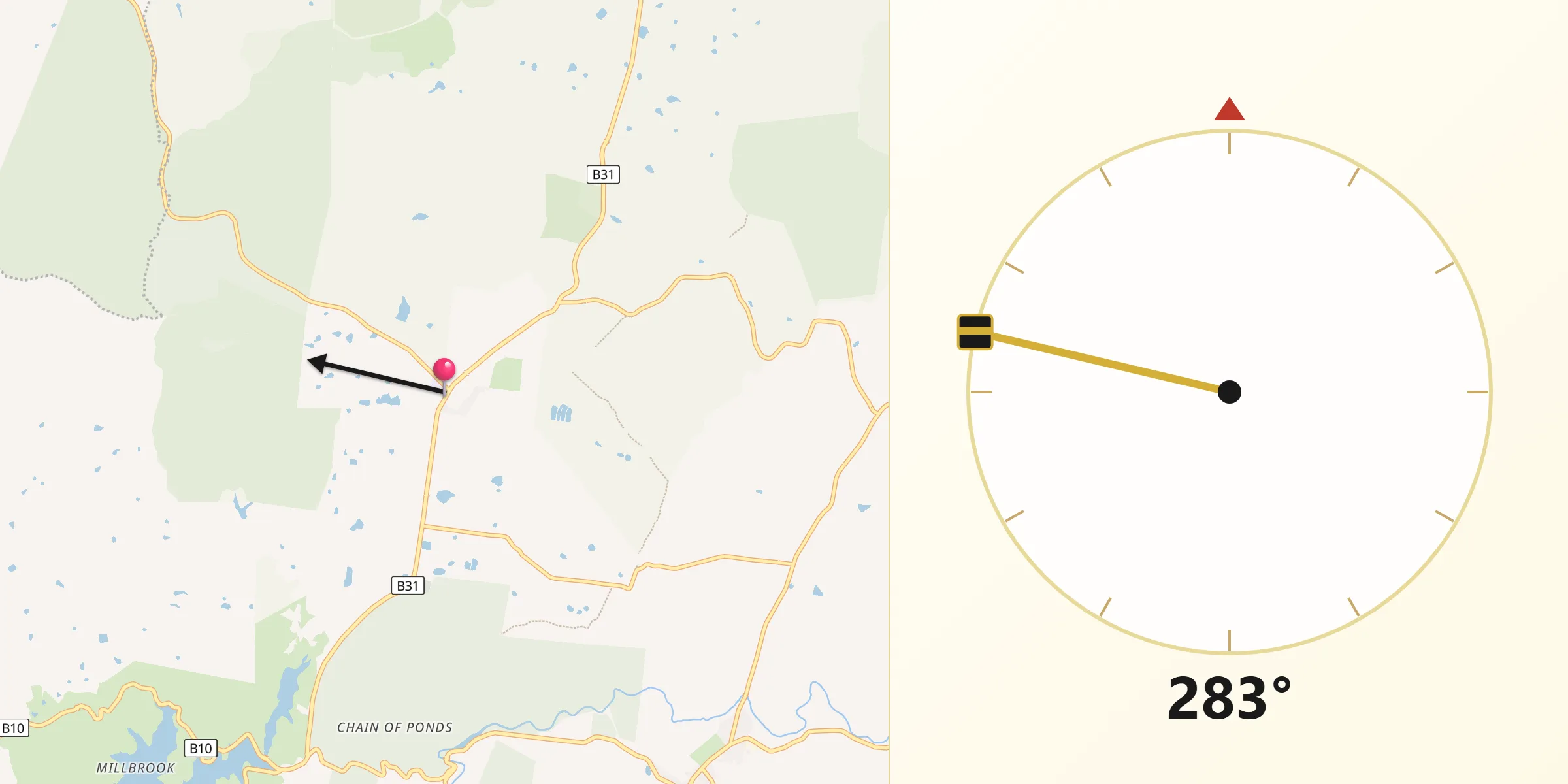 Qibla Direction from Kersbrook