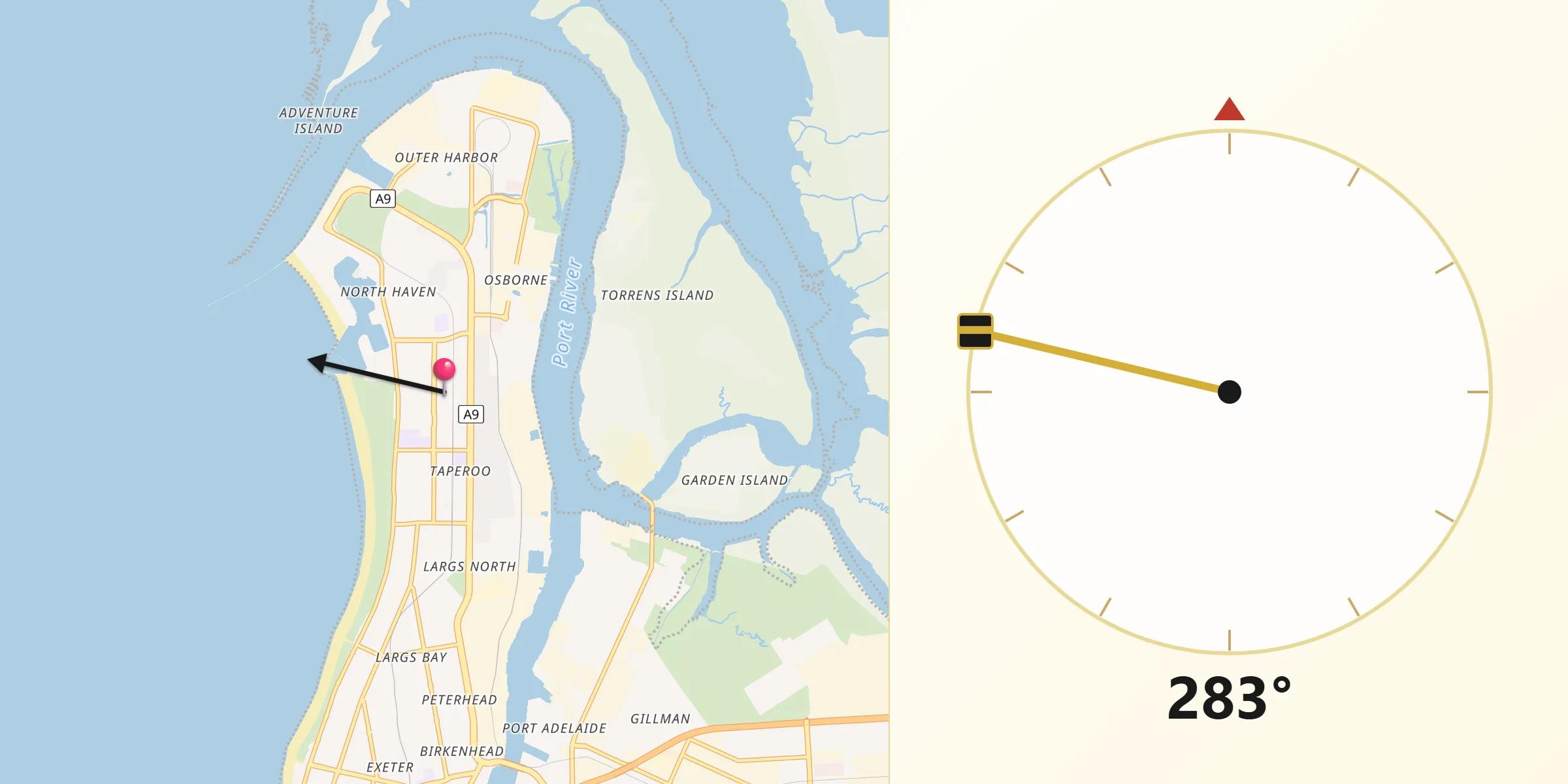 Qibla Direction from Osborne