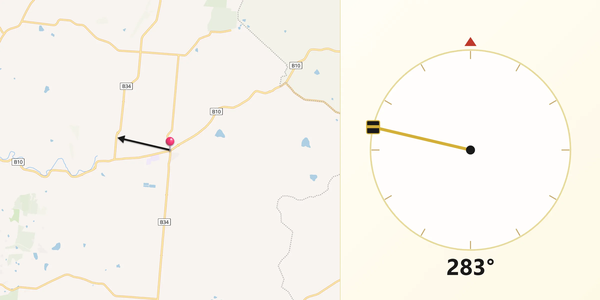 Qibla Direction from Birdwood