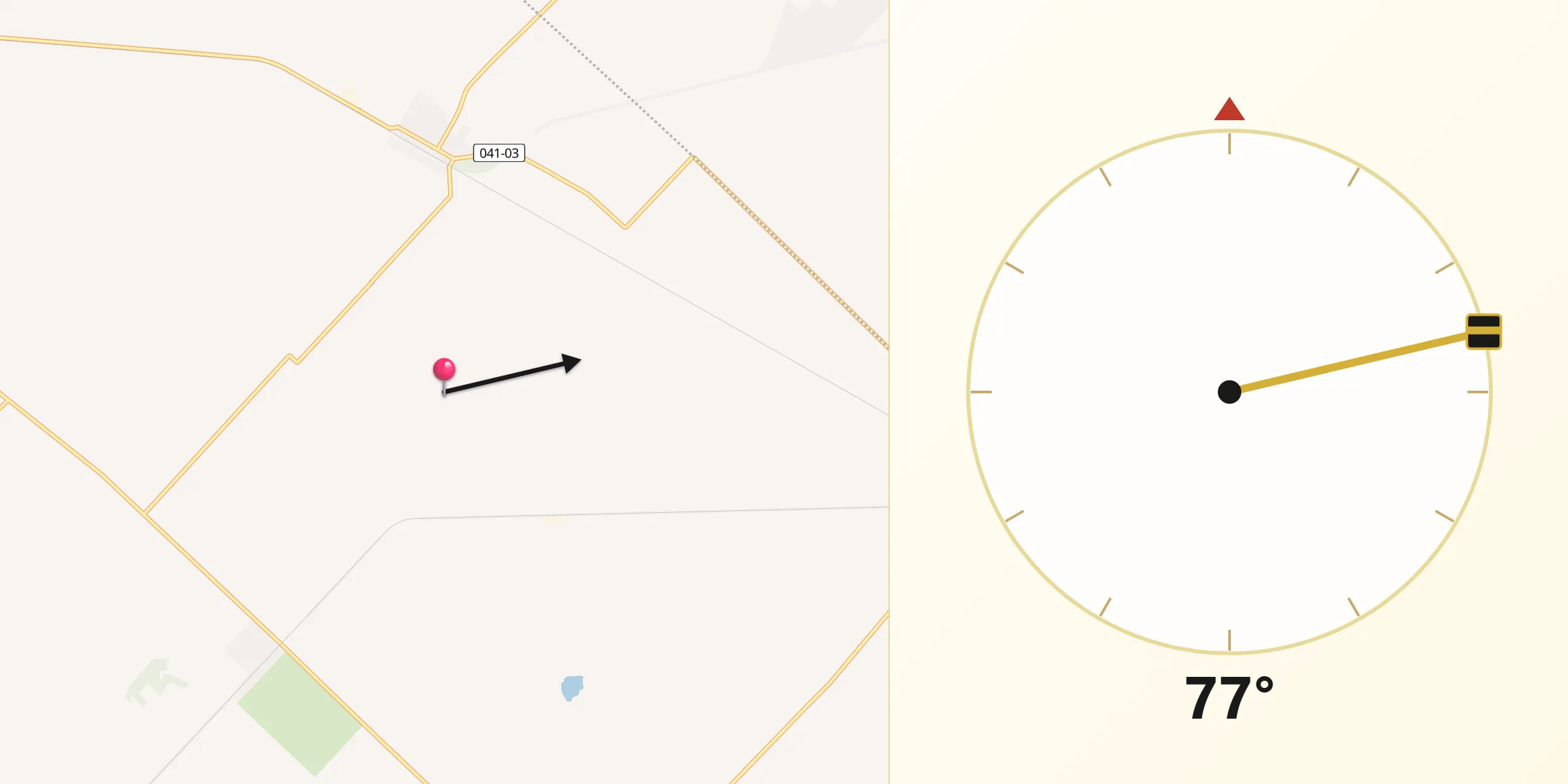 Dirección de la Qibla desde Marcos Paz