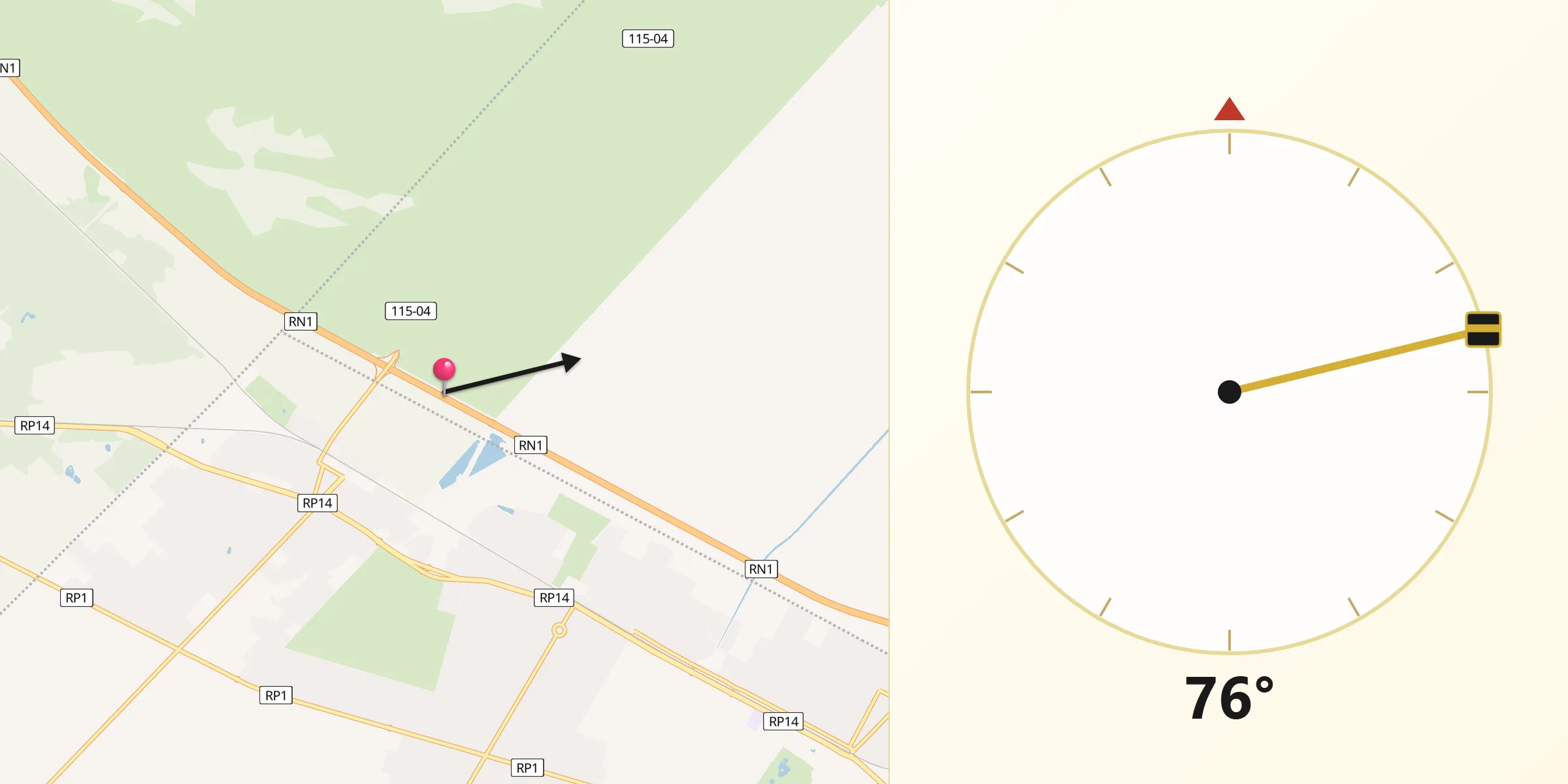 Dirección de la Qibla desde Ensenada