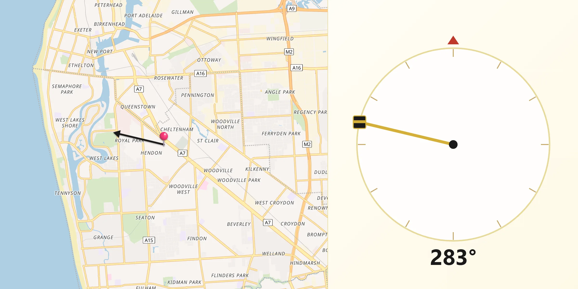 Qibla Direction from Albert Park