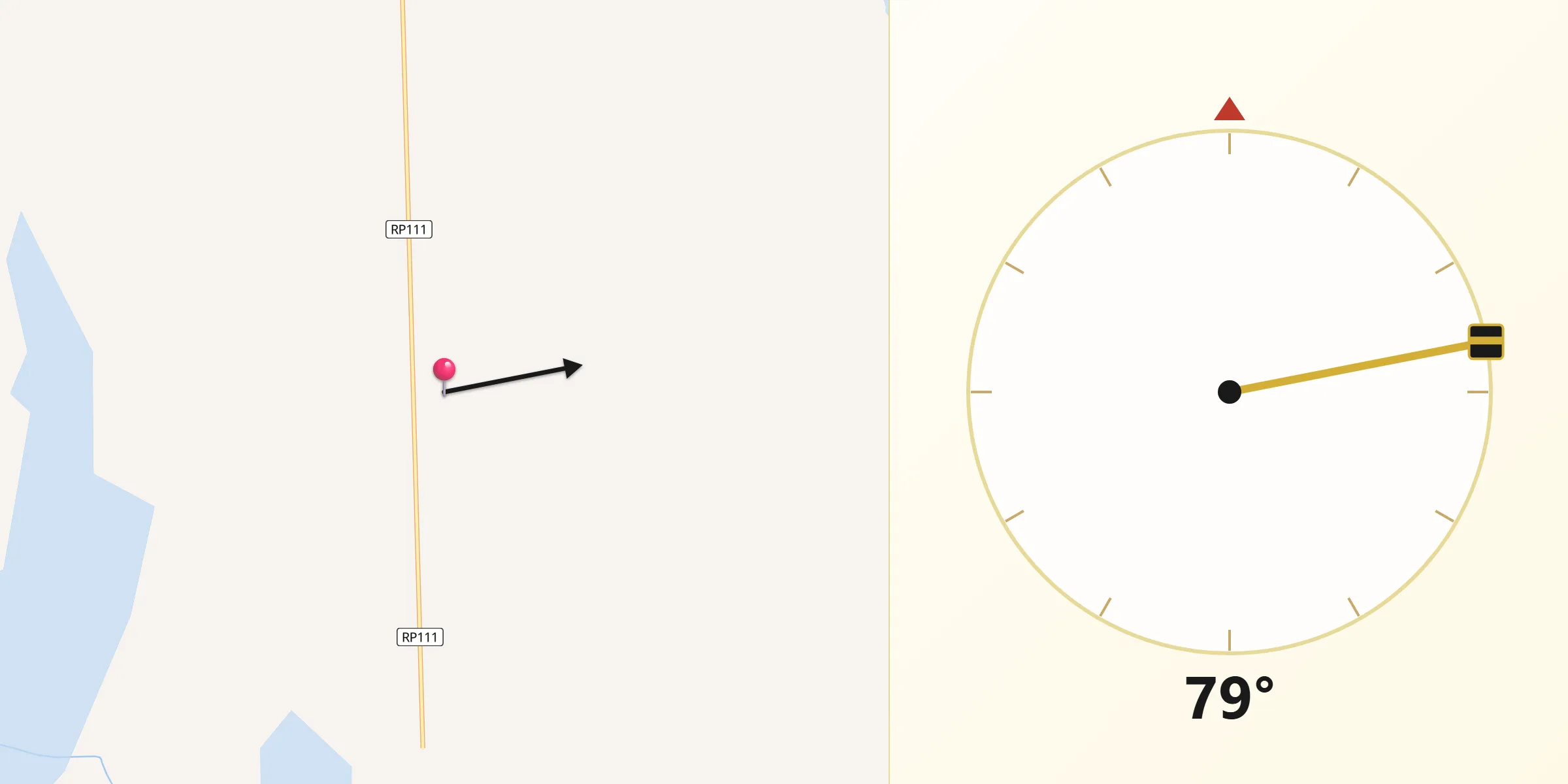 Dirección de la Qibla desde General Villegas