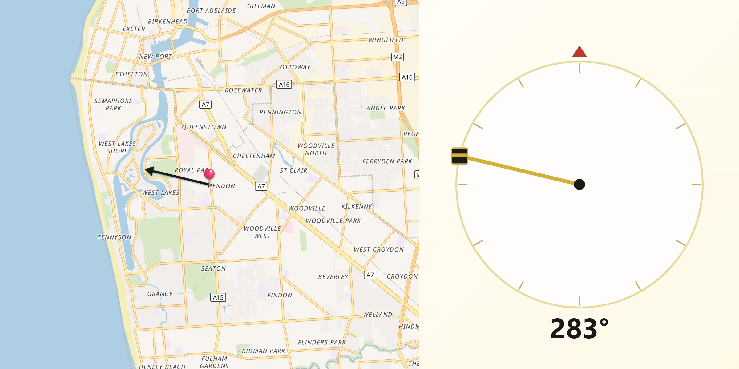 Qibla Direction from Royal Park