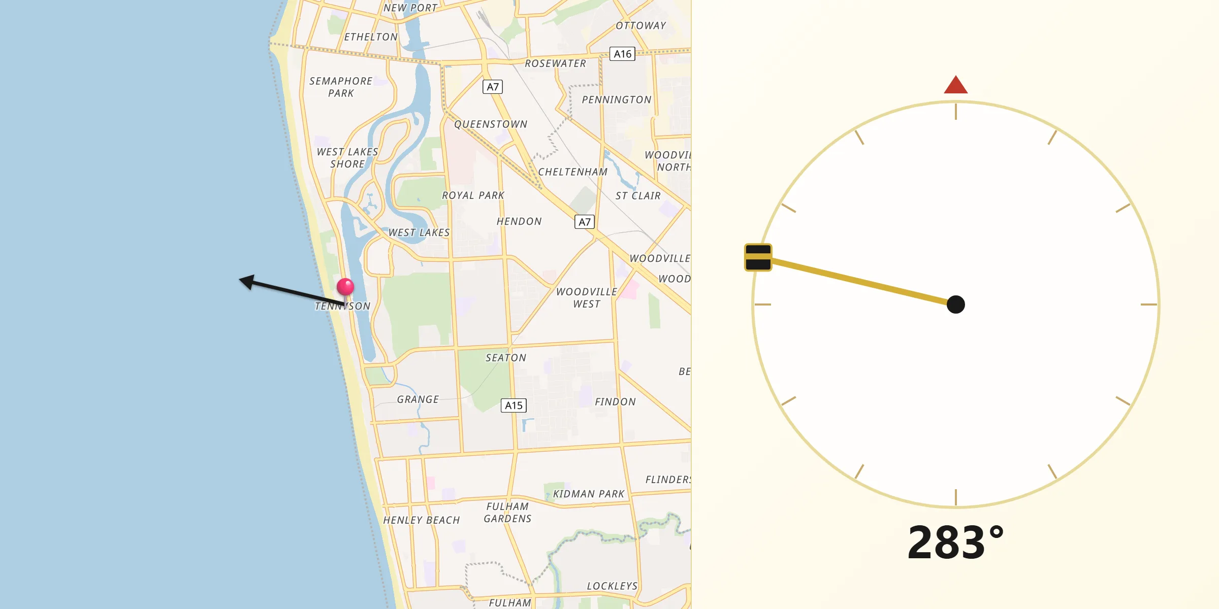 Qibla Direction from Tennyson