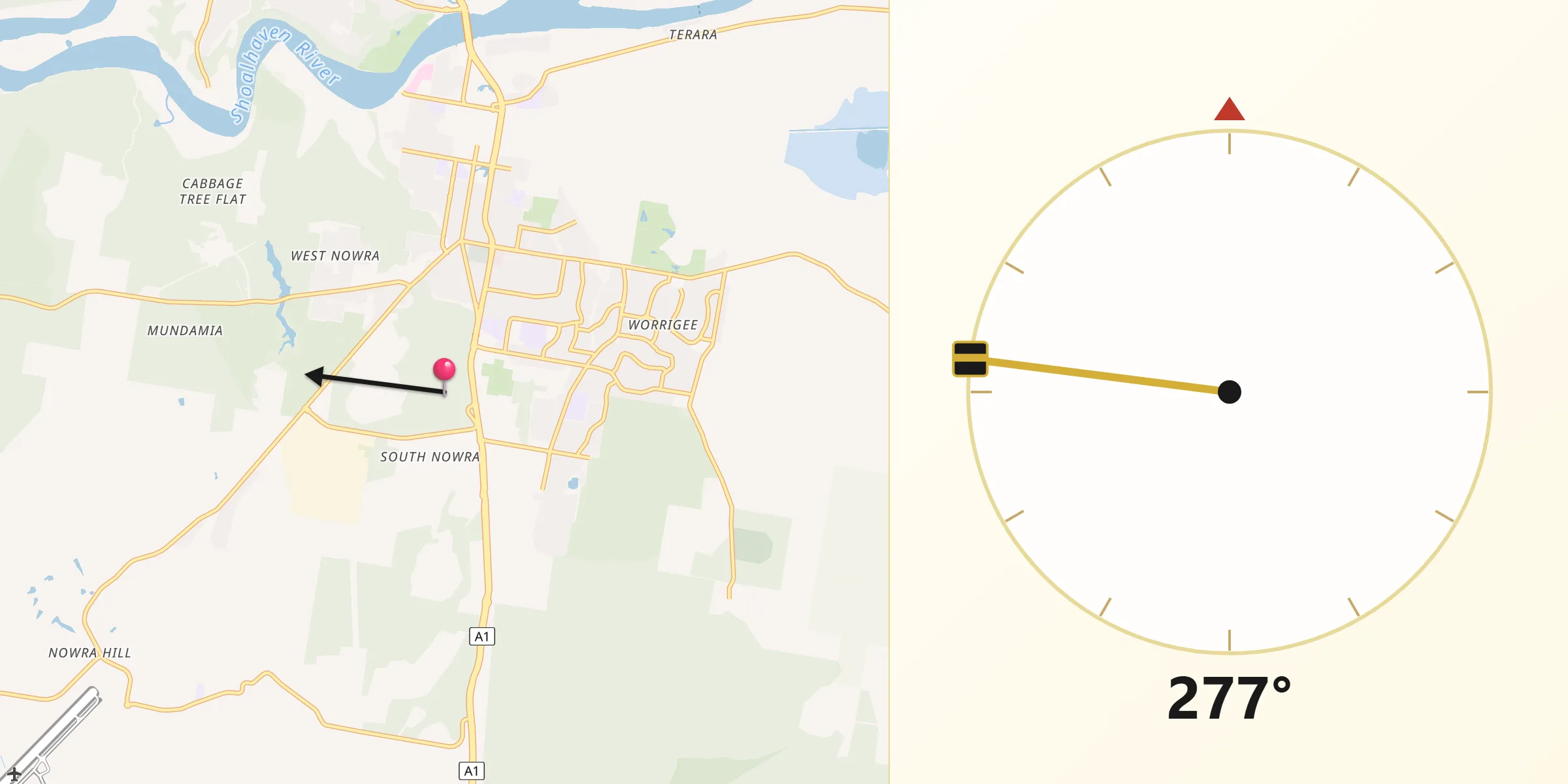 Qibla Direction from South Nowra