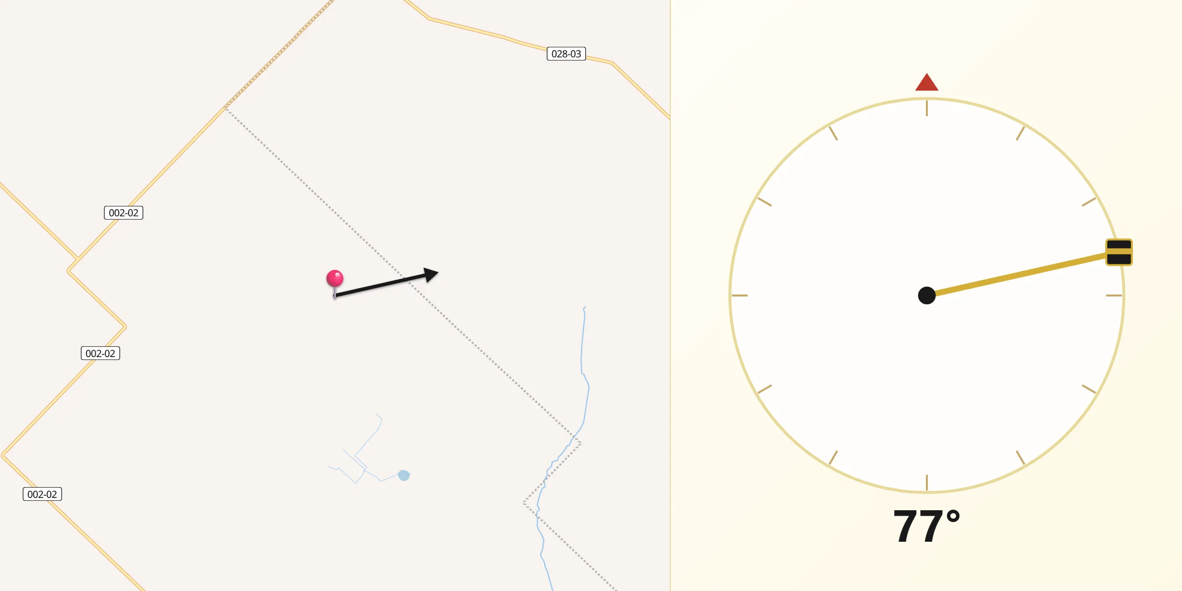 Dirección de la Qibla desde Chivilcoy