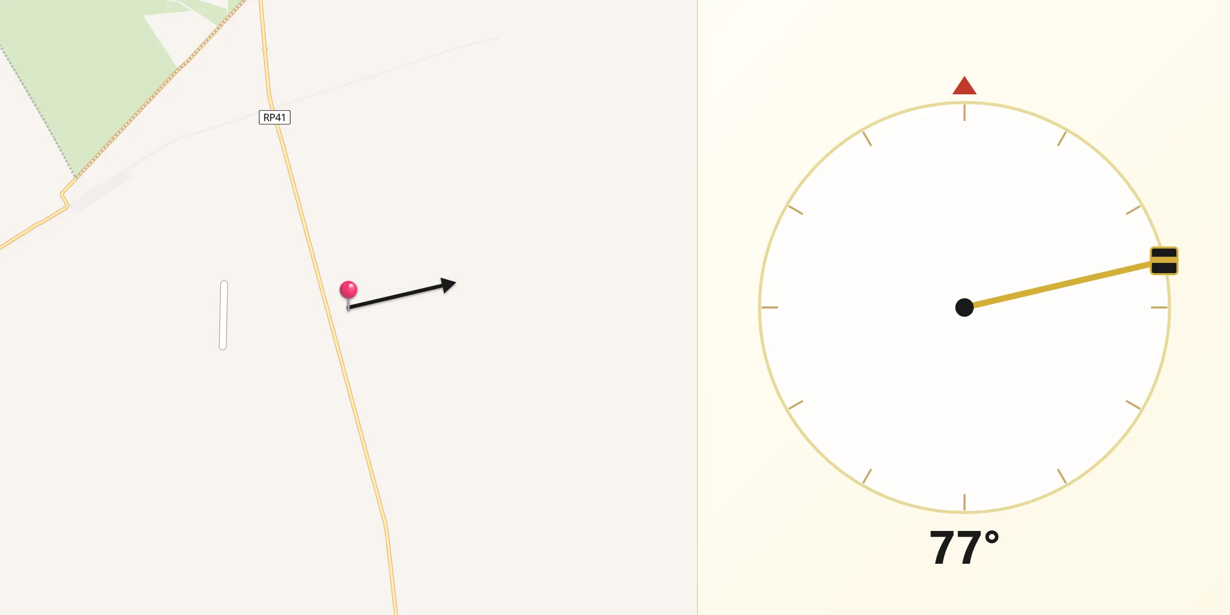 Dirección de la Qibla desde General Las Heras