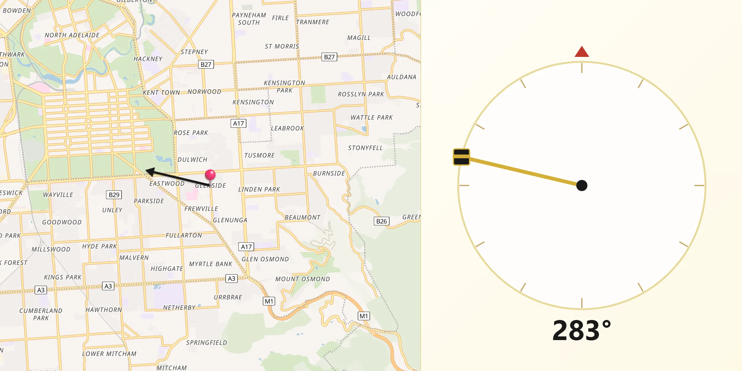 Qibla Direction from Glenside