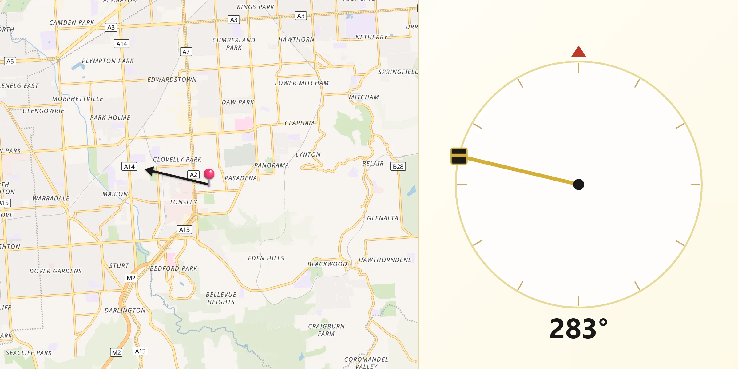 Qibla Direction from St Marys