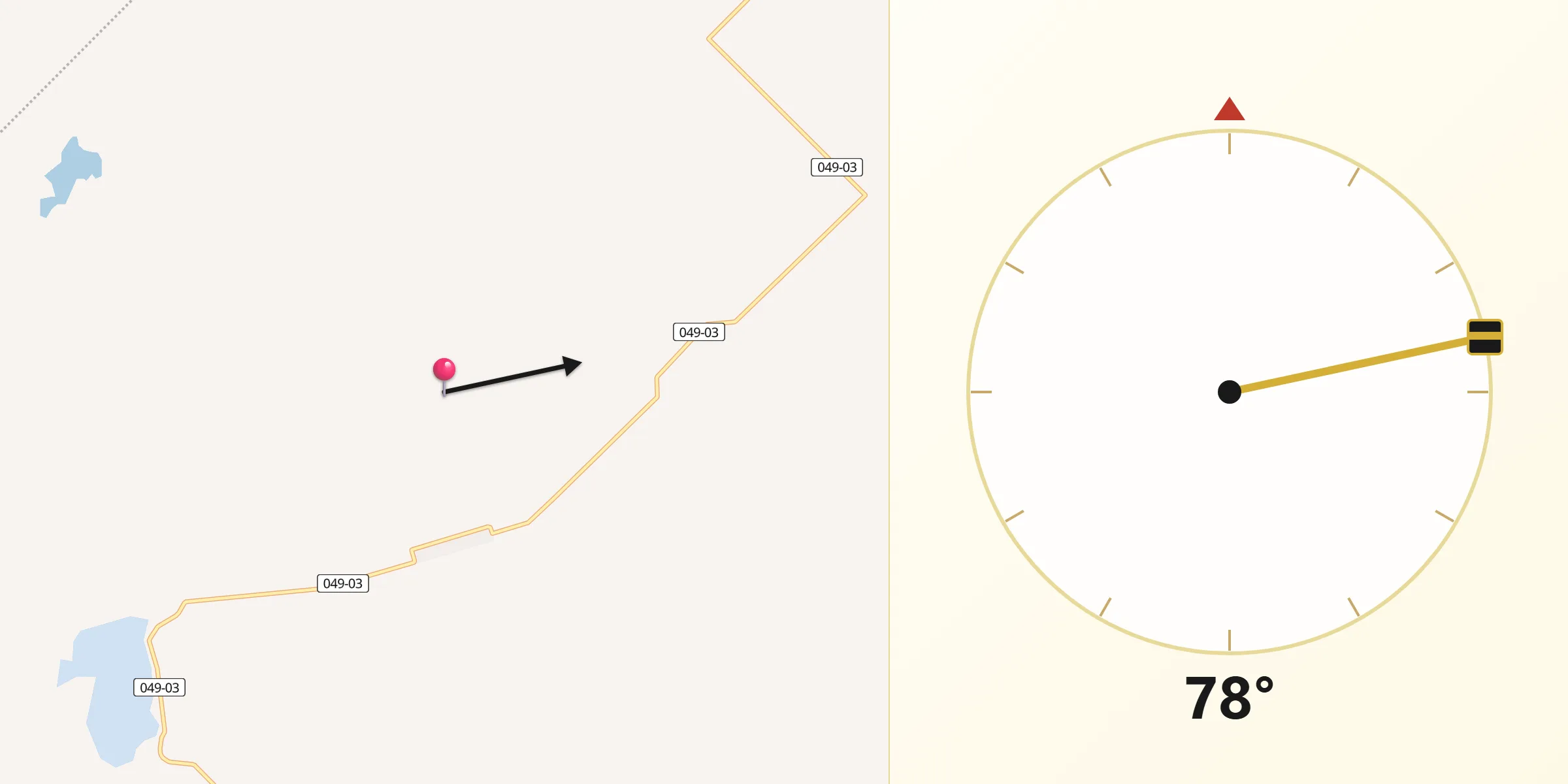 Dirección de la Qibla desde Bragado