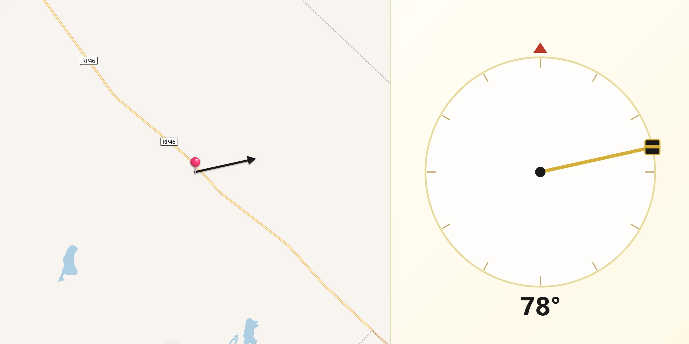Dirección de la Qibla desde Alberti