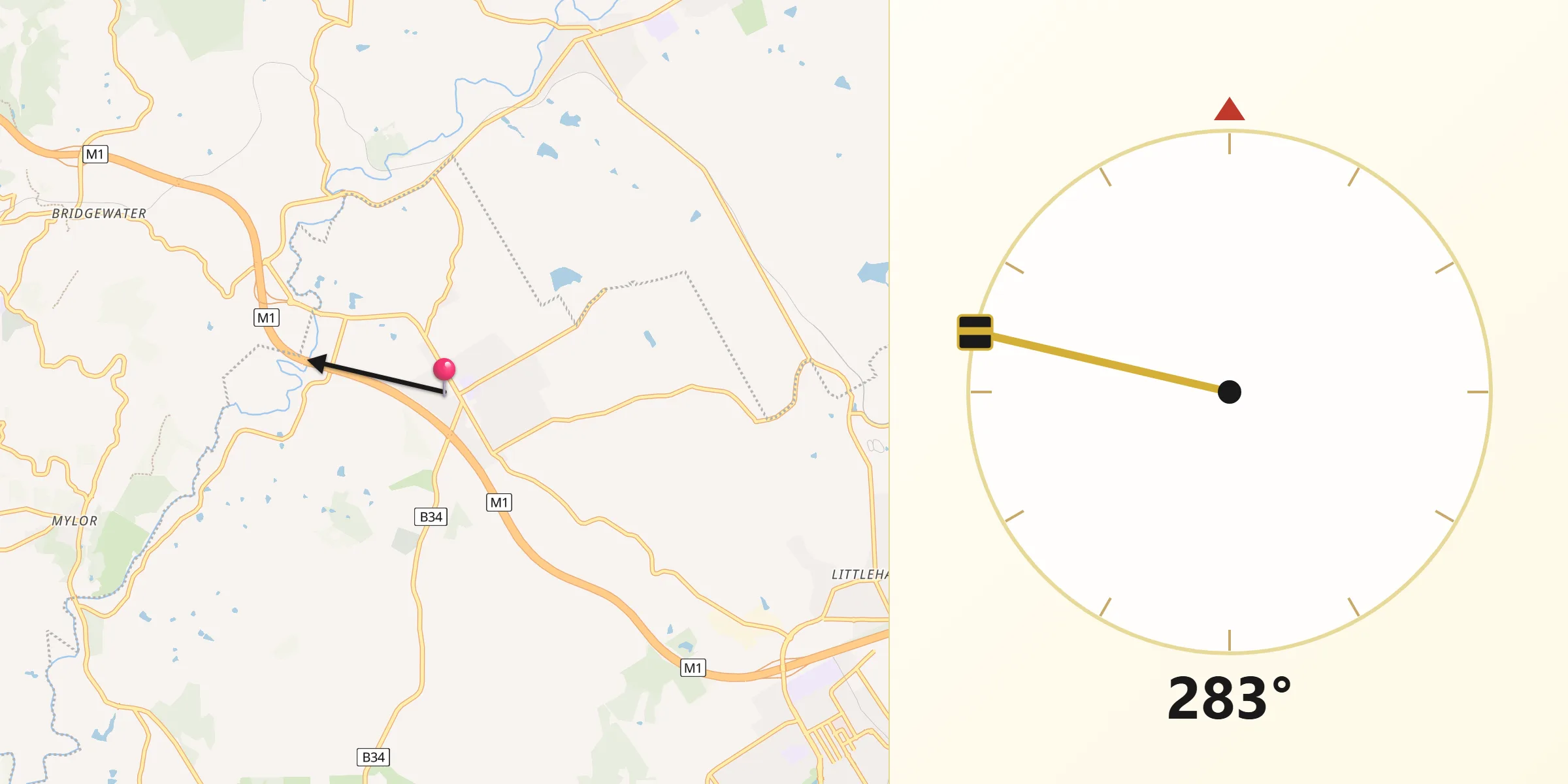 Qibla Direction from Hahndorf