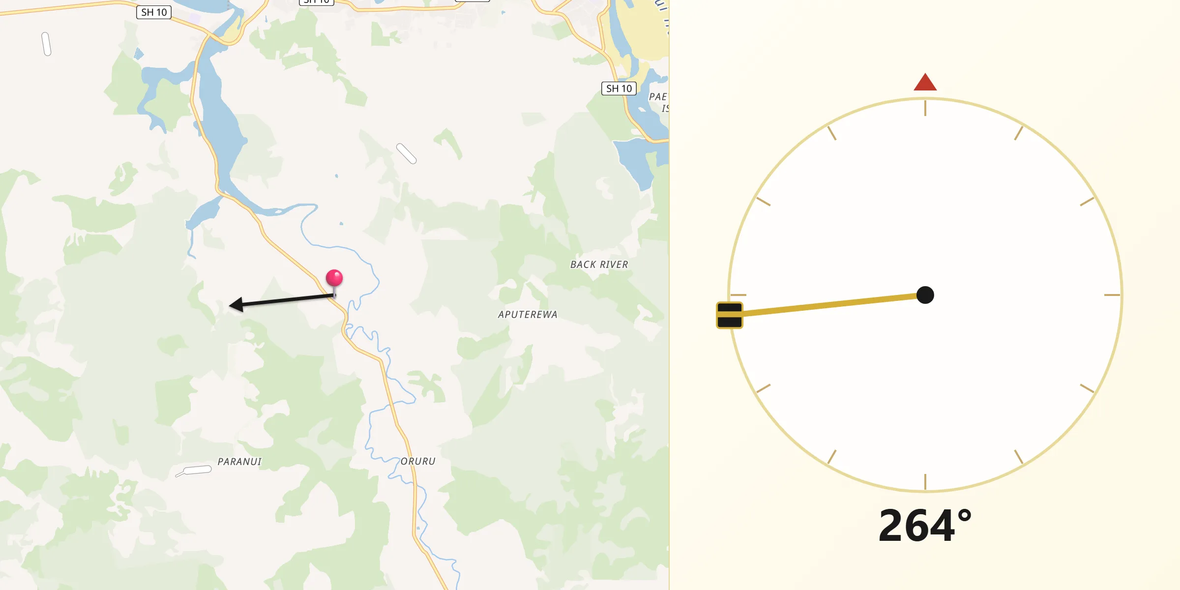 Qibla Direction from Far North