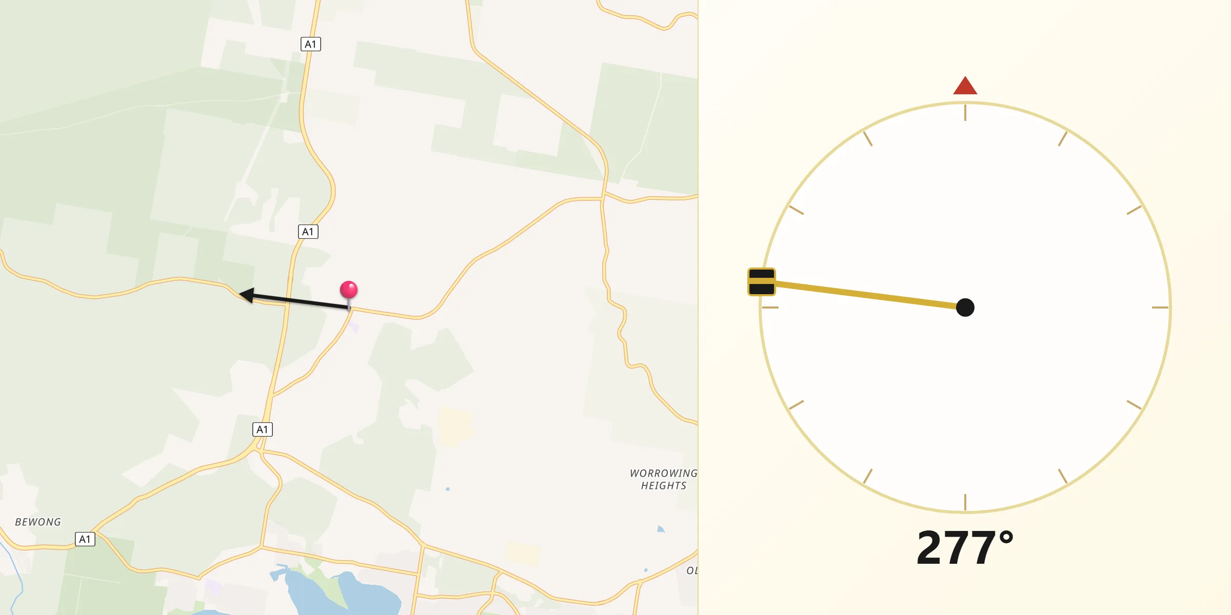 Qibla Direction from Tomerong
