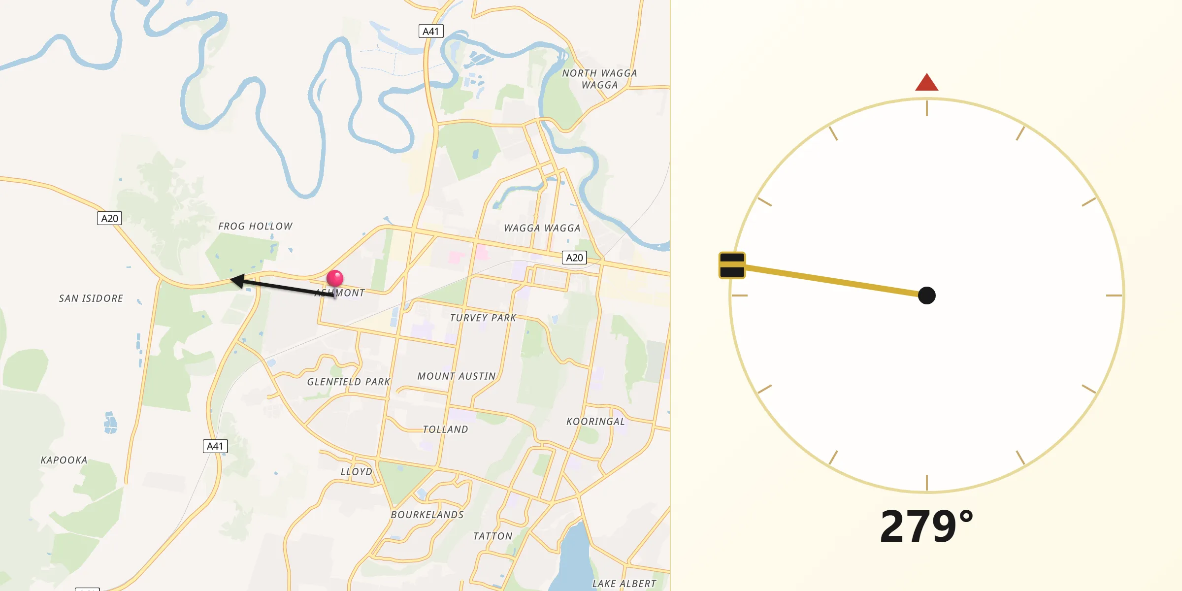 Qibla Direction from Ashmont