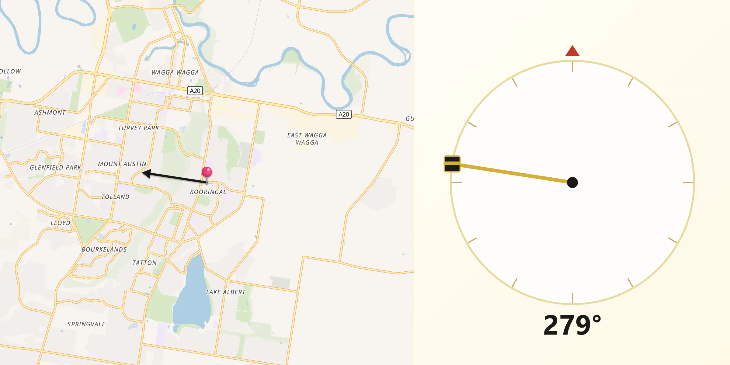 Qibla Direction from Kooringal