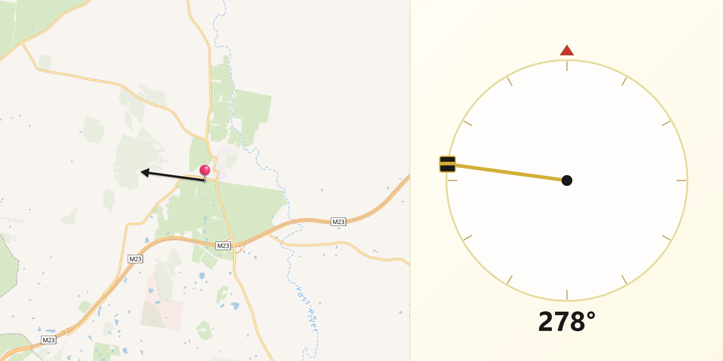 Qibla Direction from Sutton