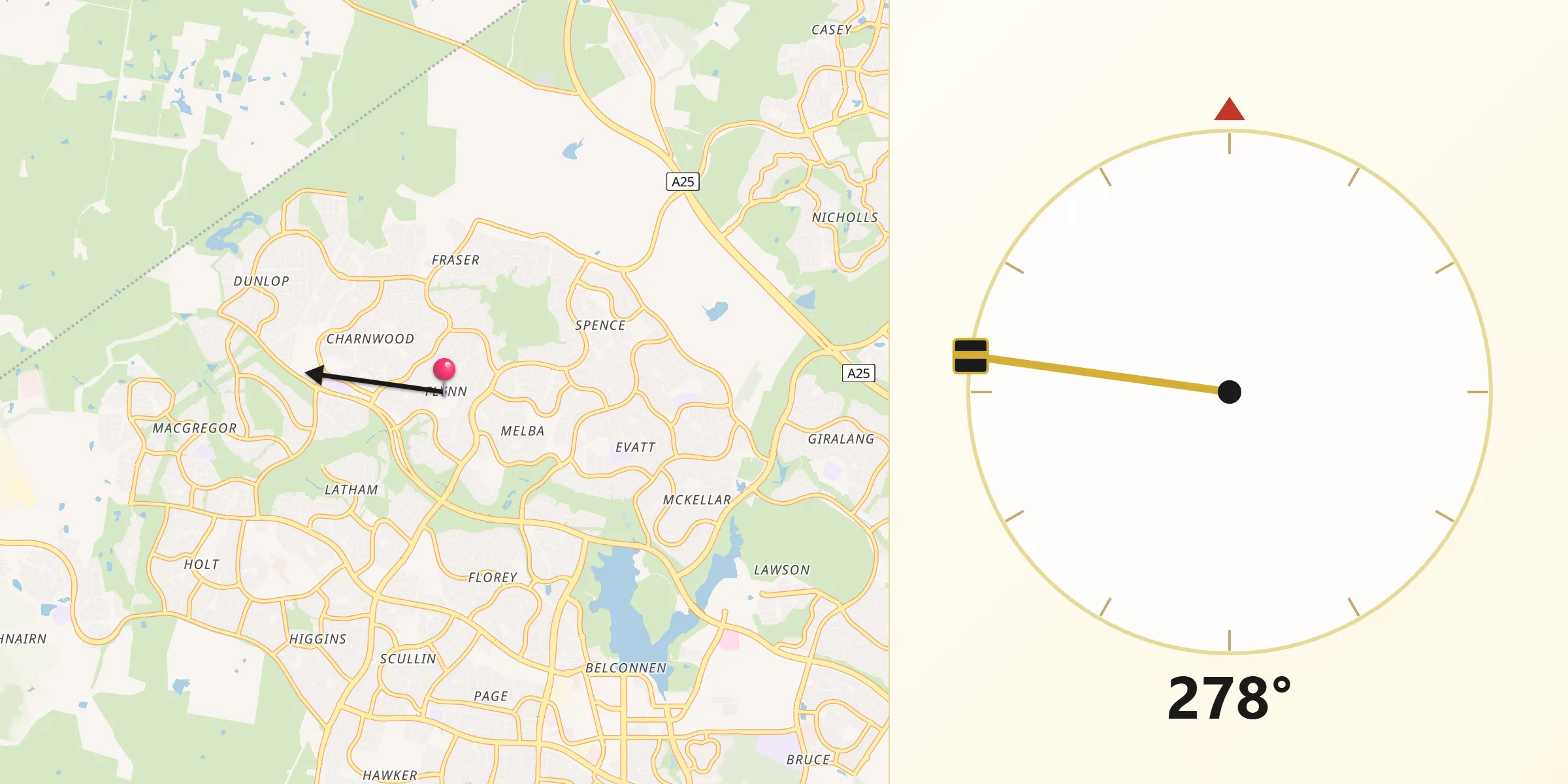 Qibla Direction from Flynn