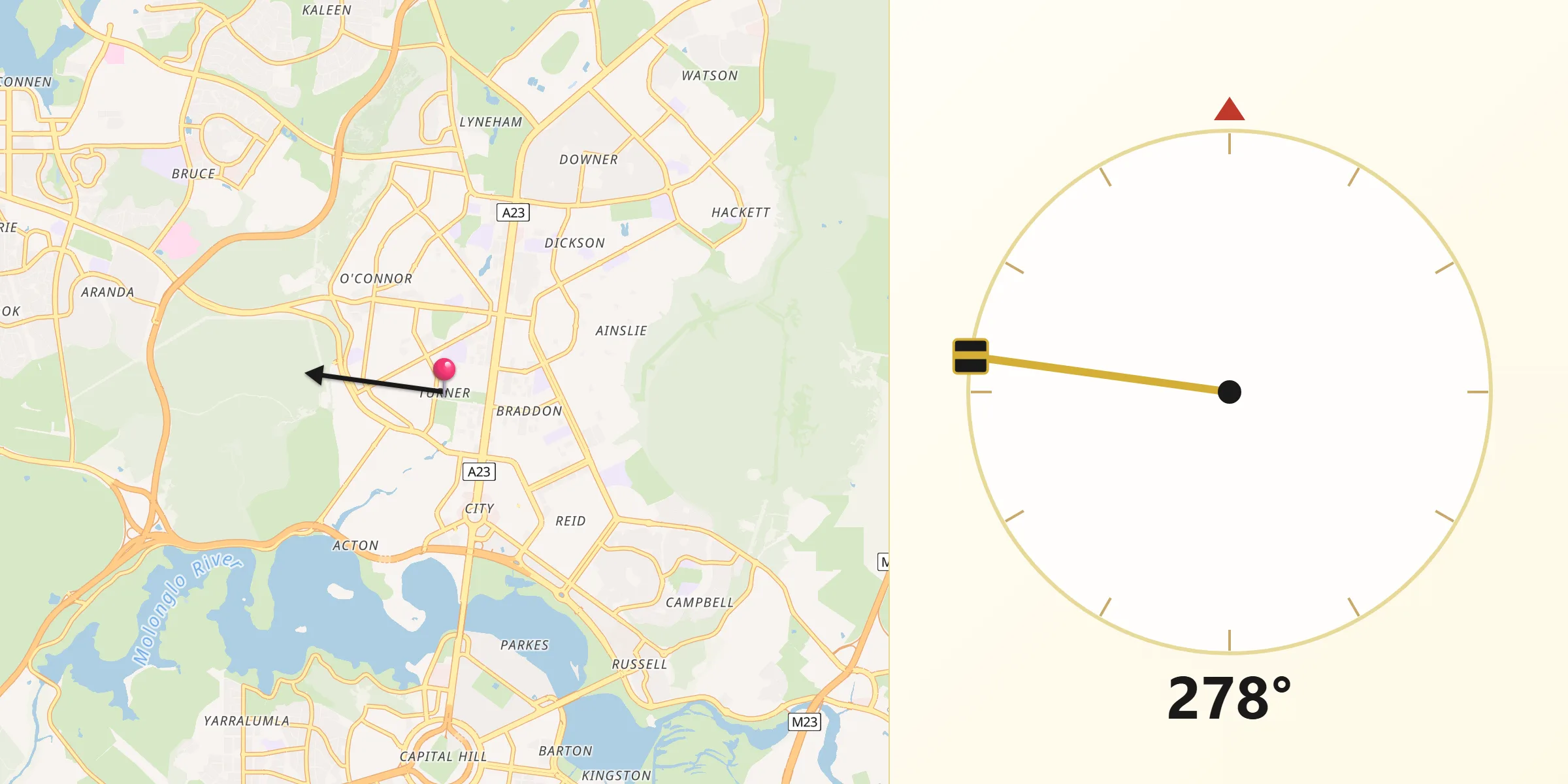 Qibla Direction from Turner