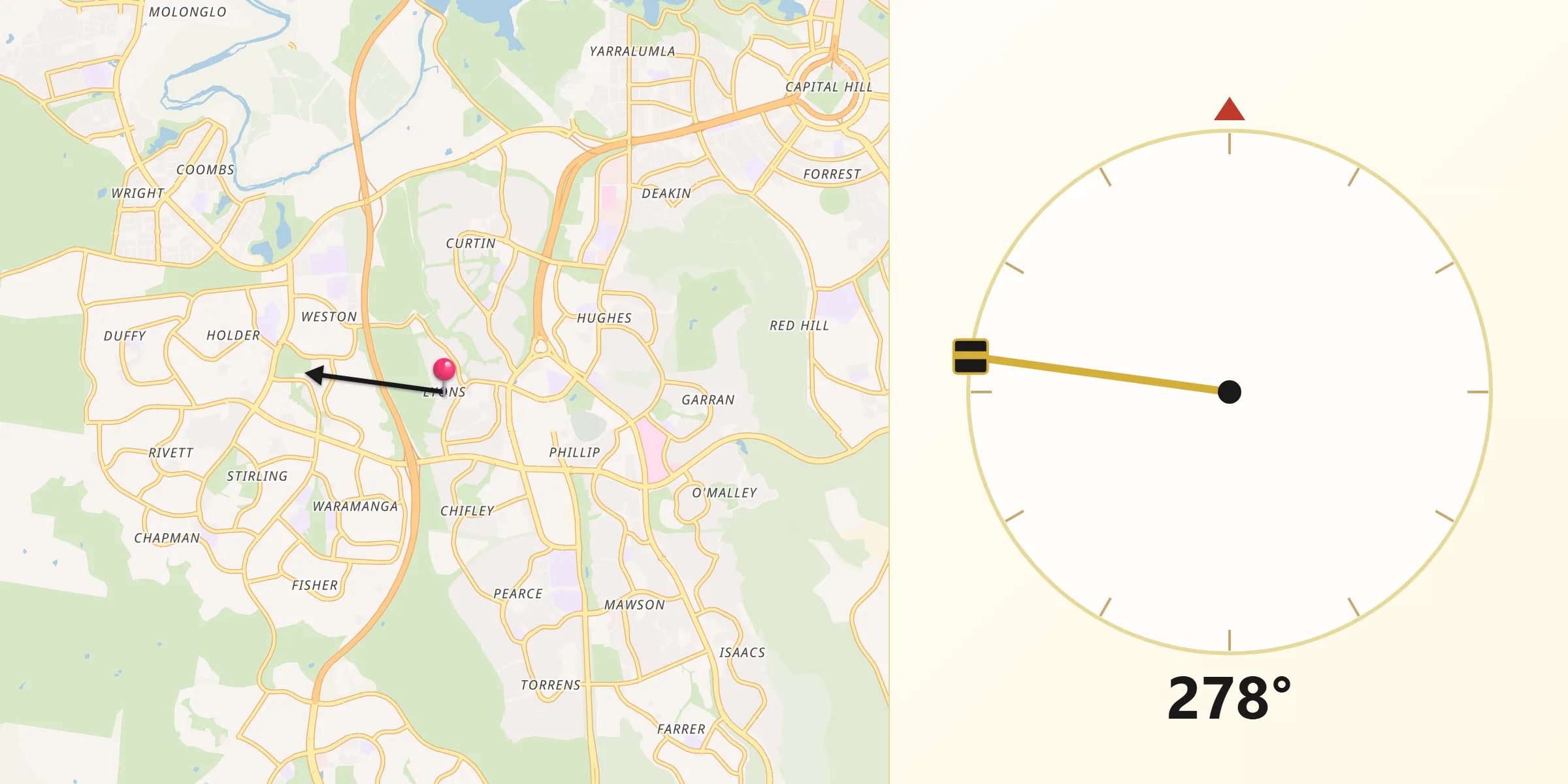 Qibla Direction from Lyons