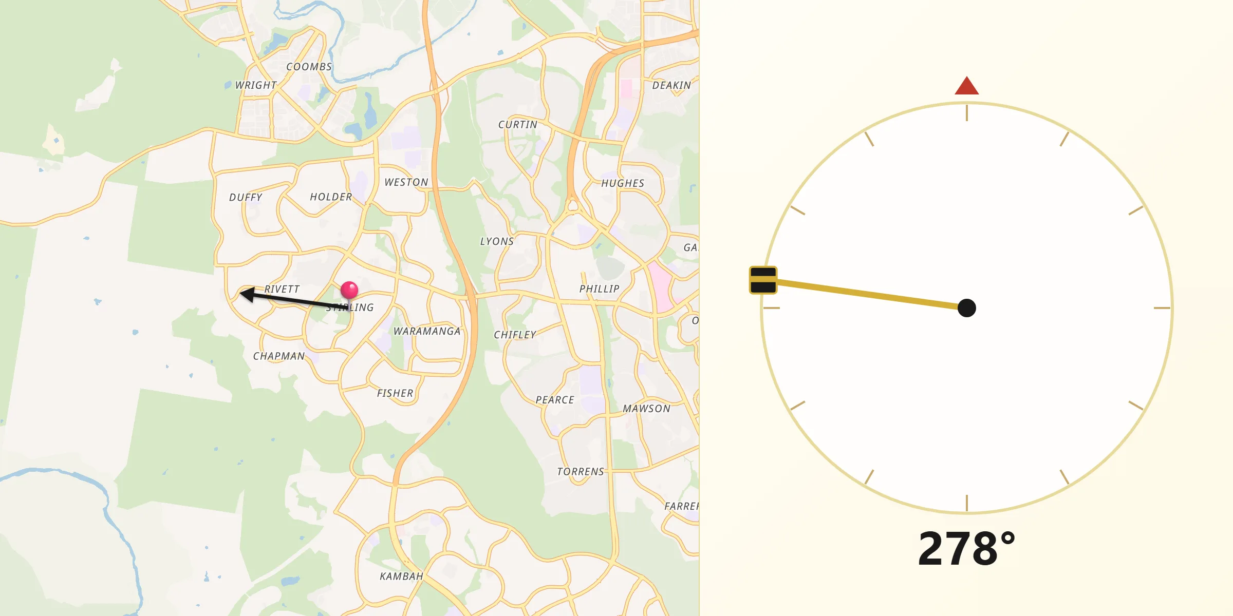 Qibla Direction from Stirling