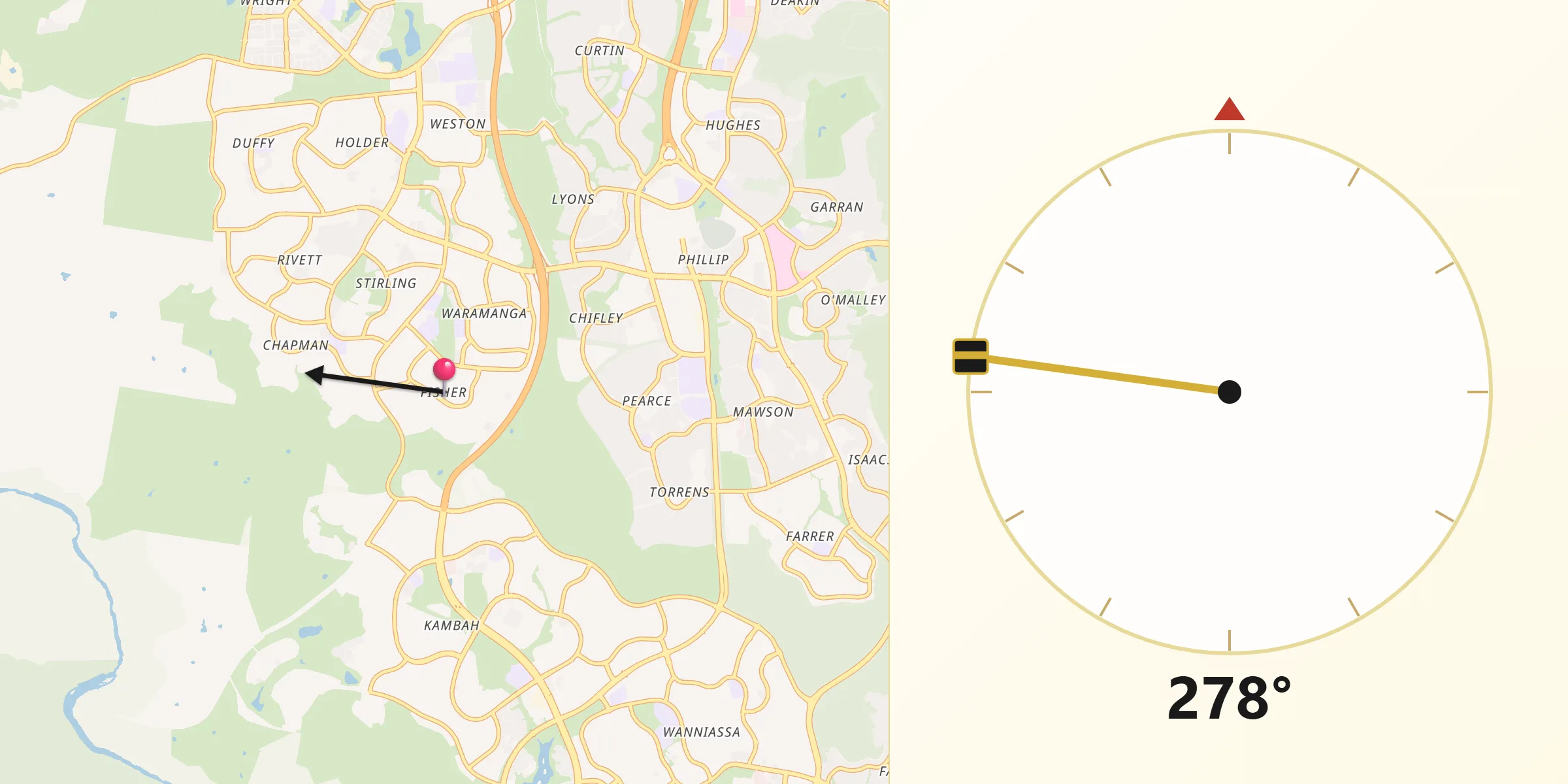 Qibla Direction from Fisher