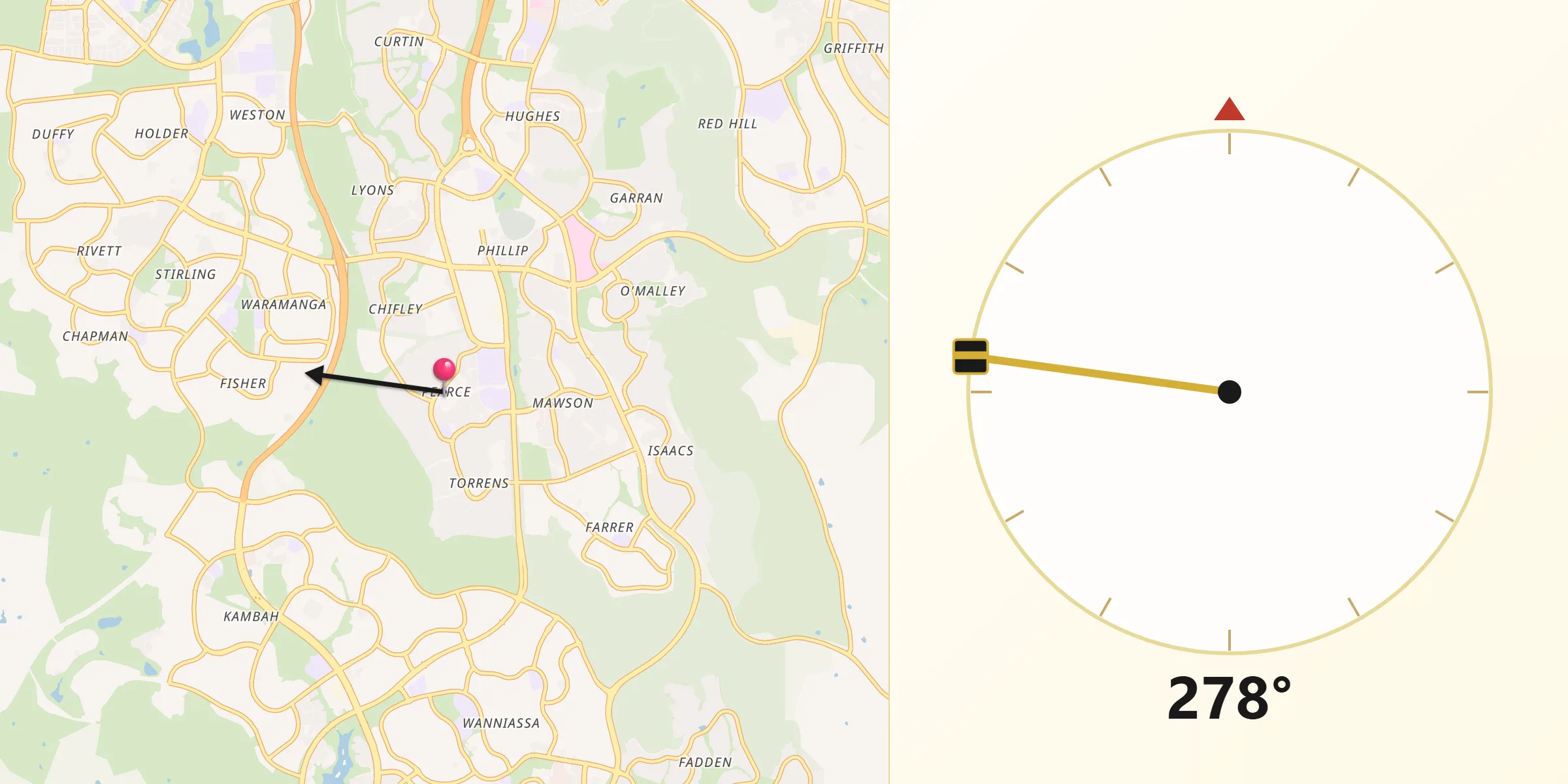 Qibla Direction from Pearce