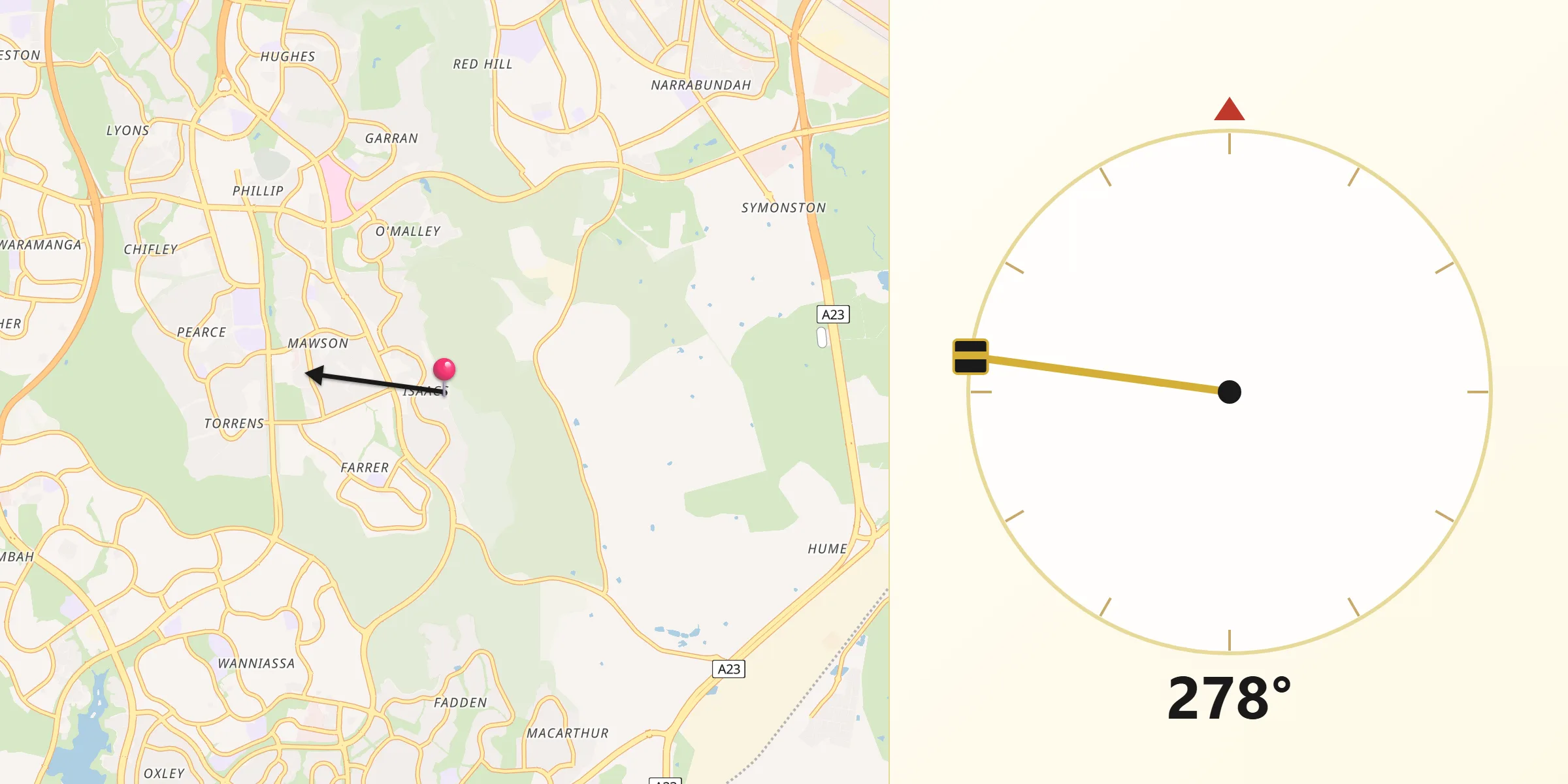 Qibla Direction from Isaacs