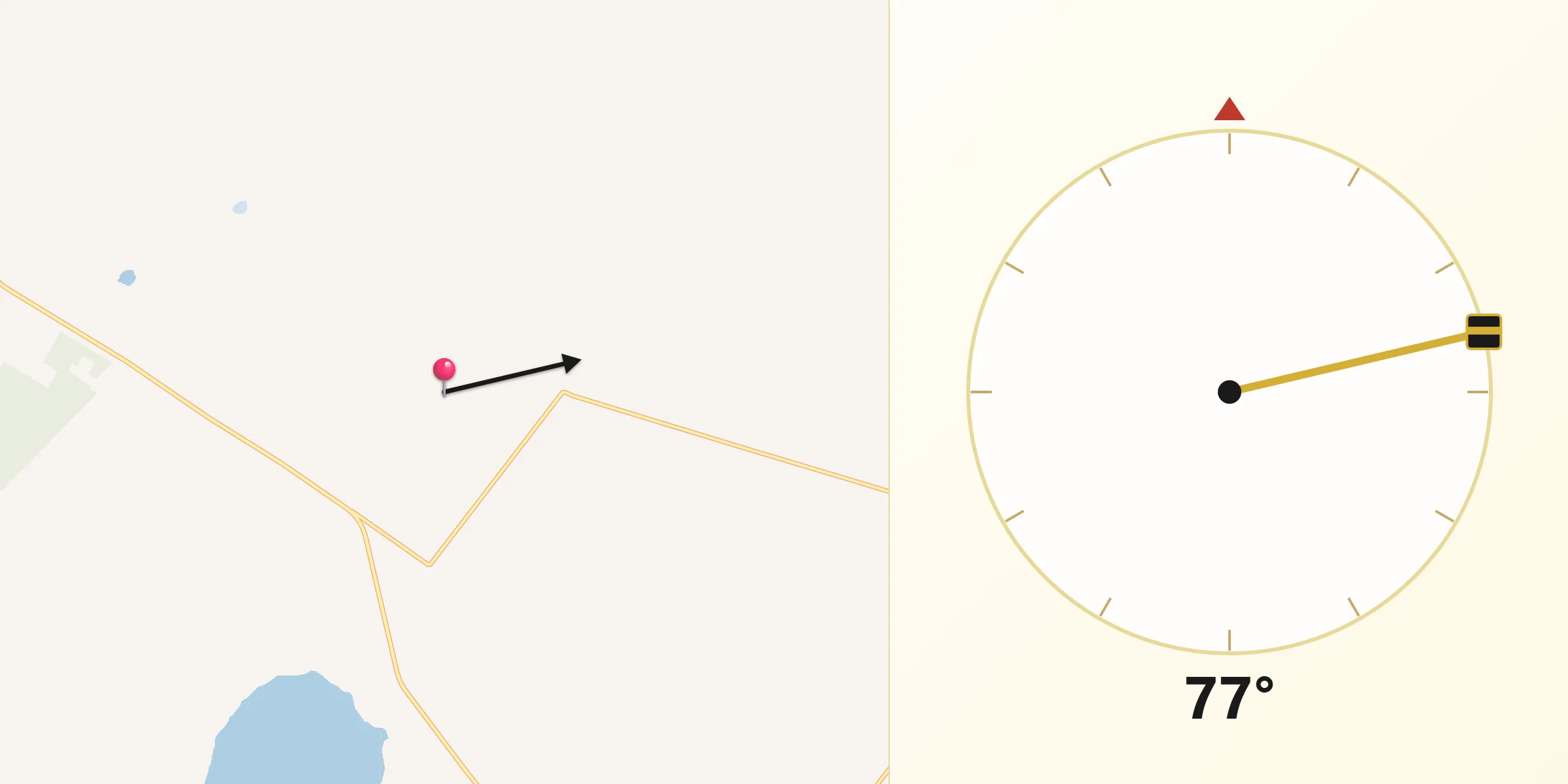 Dirección de la Qibla desde General Paz