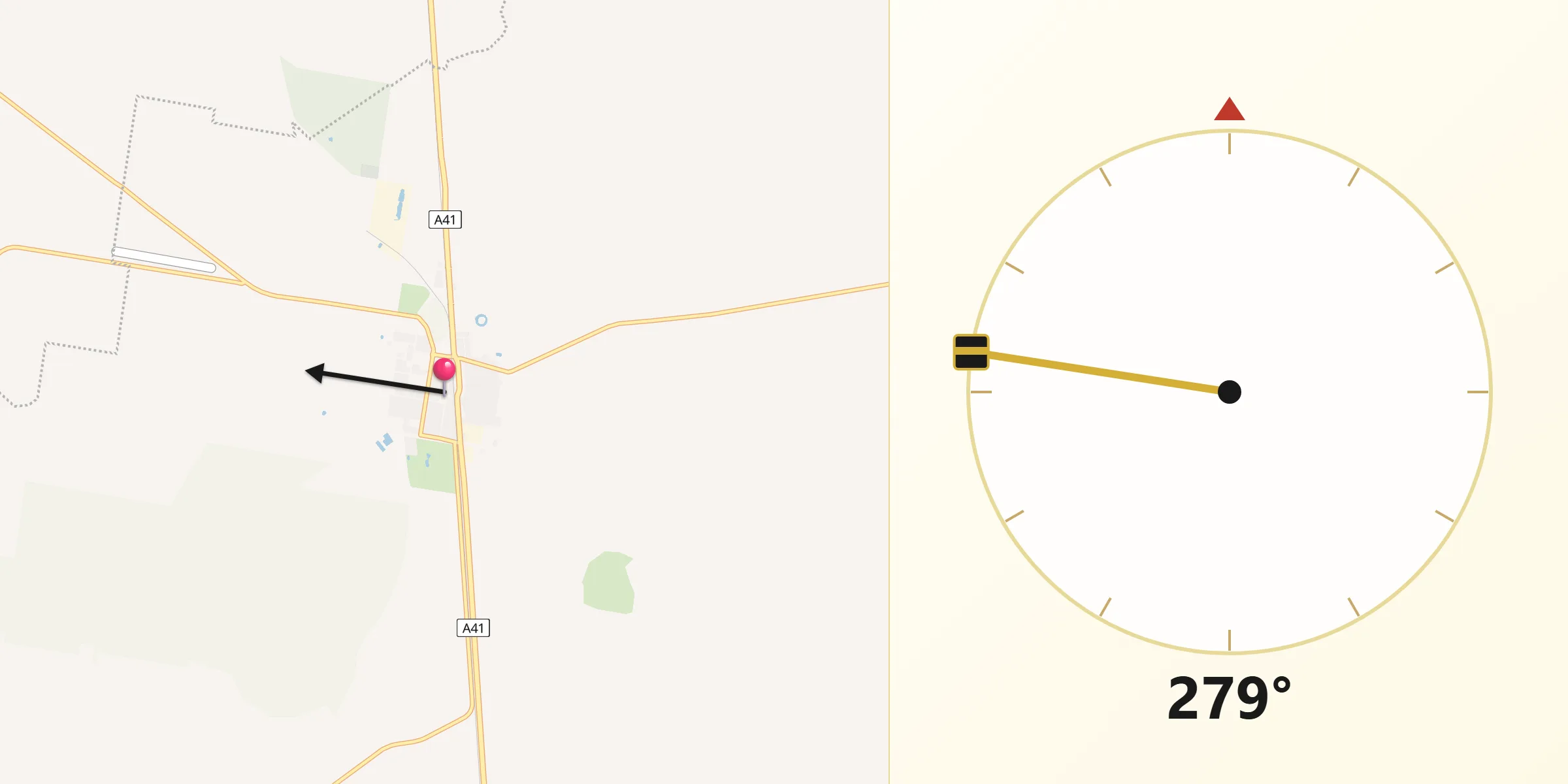 Qibla Direction from Henty