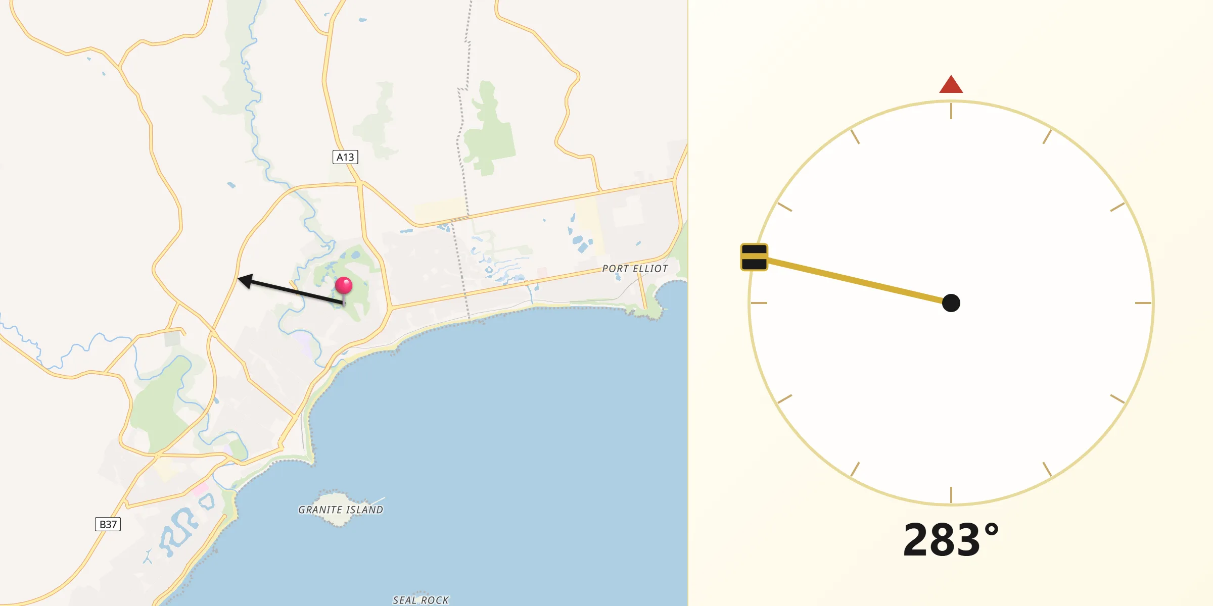 Qibla Direction from McCracken