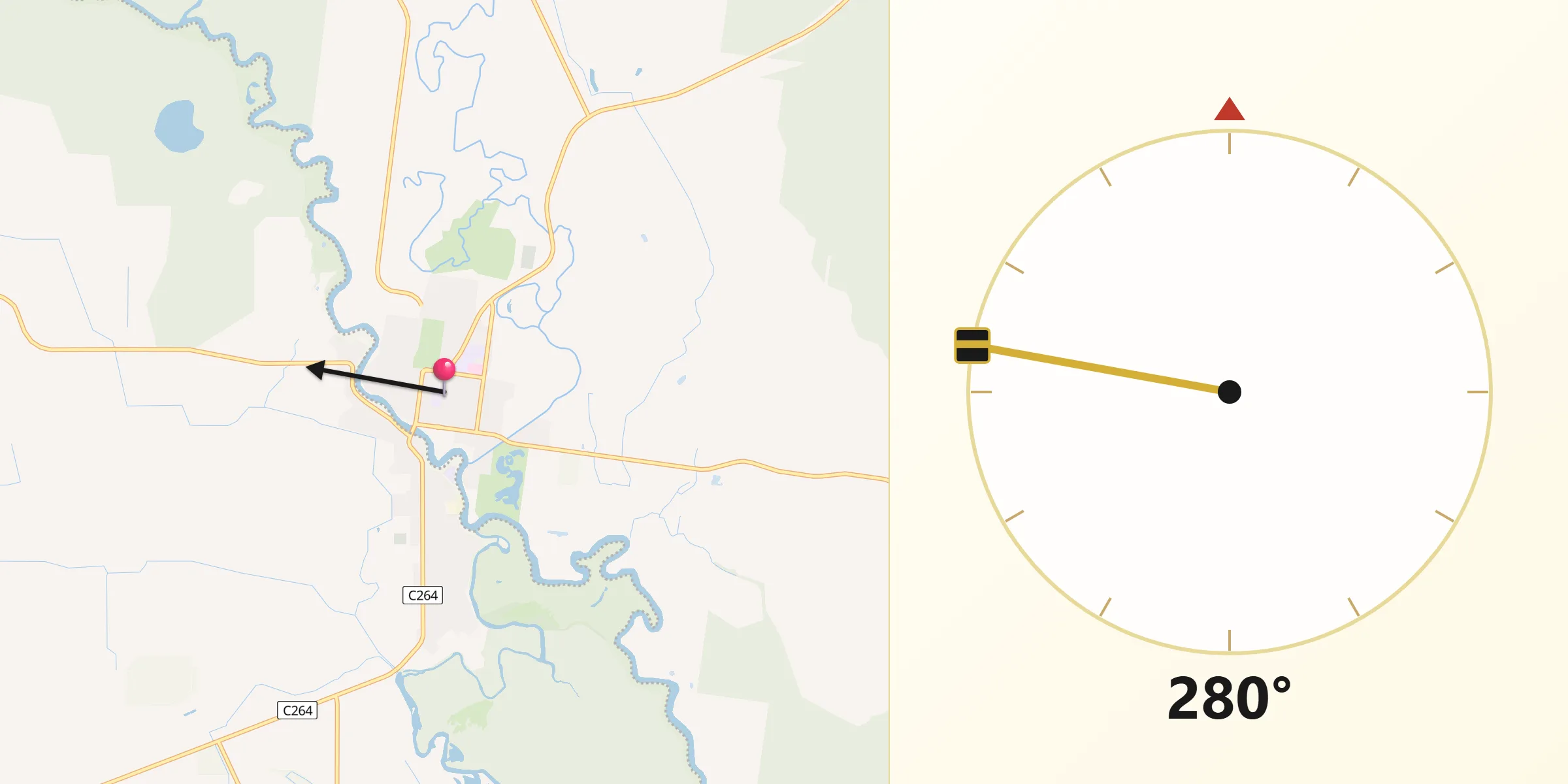 Qibla Direction from Barham