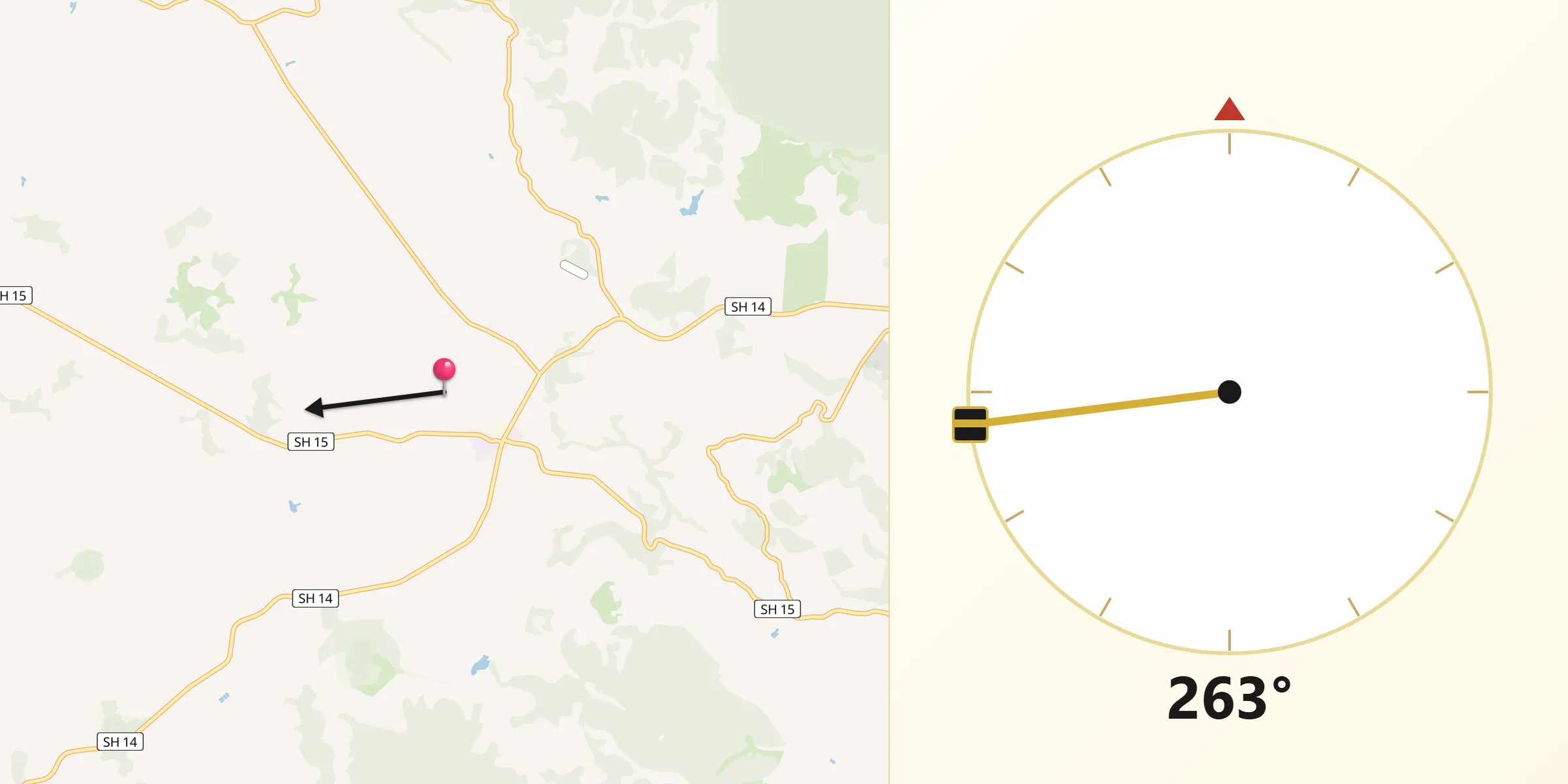 Qibla Direction from Maungatapere
