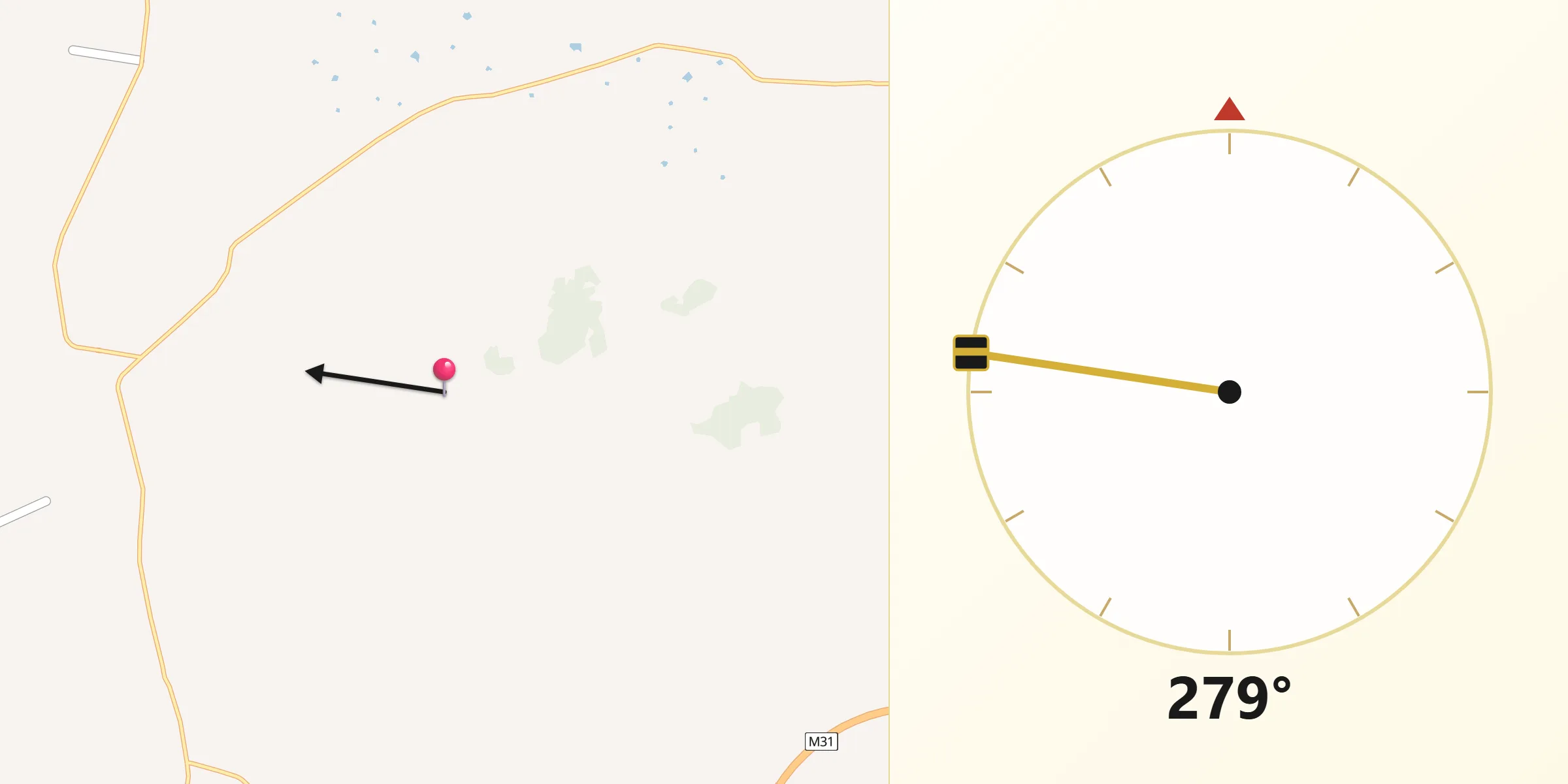 Qibla Direction from Greater Hume Shire