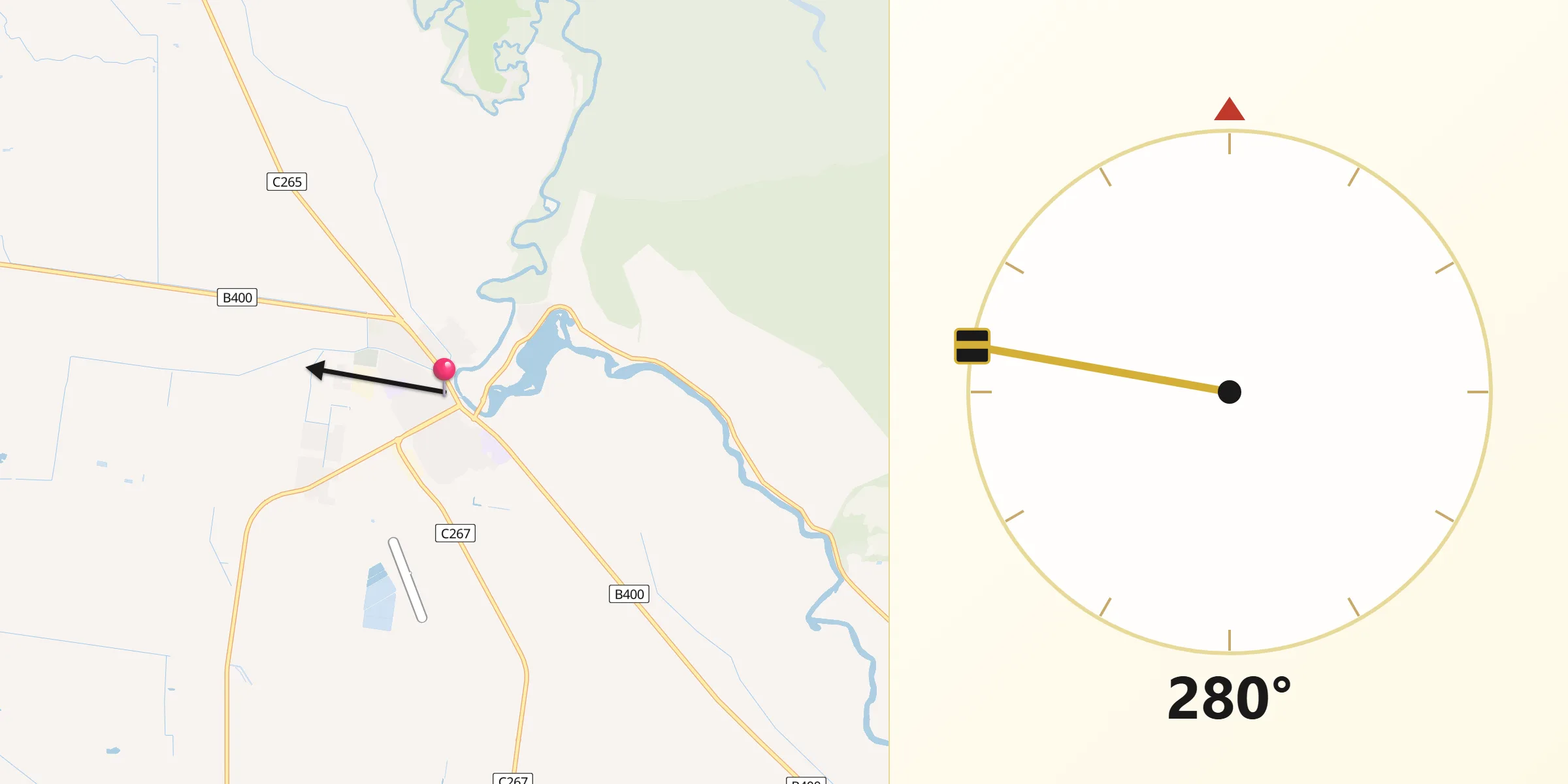 Qibla Direction from Cohuna