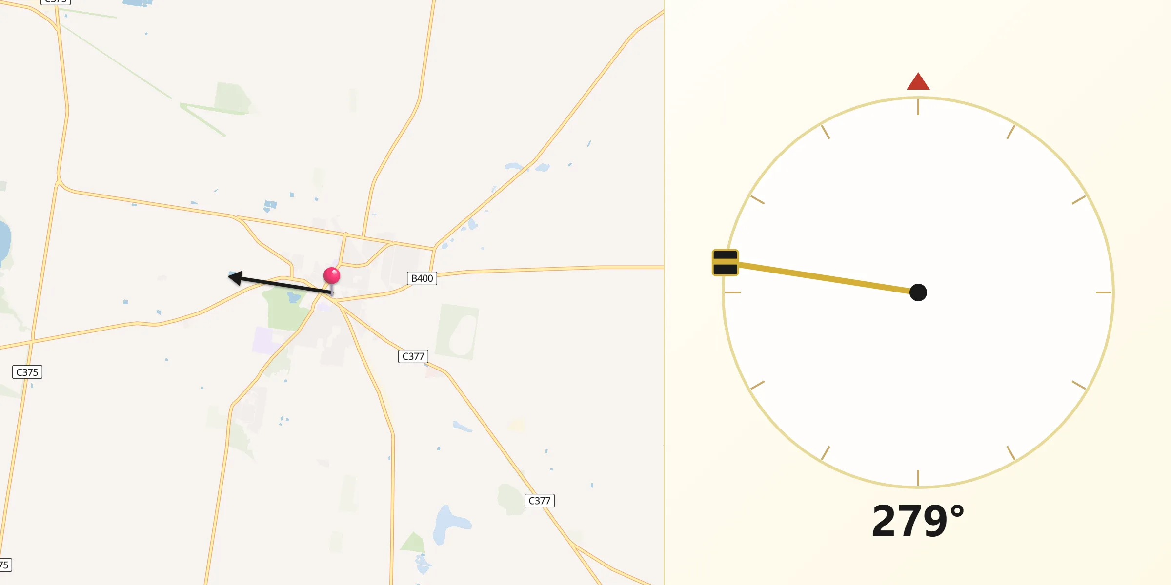 Qibla Direction from Rutherglen