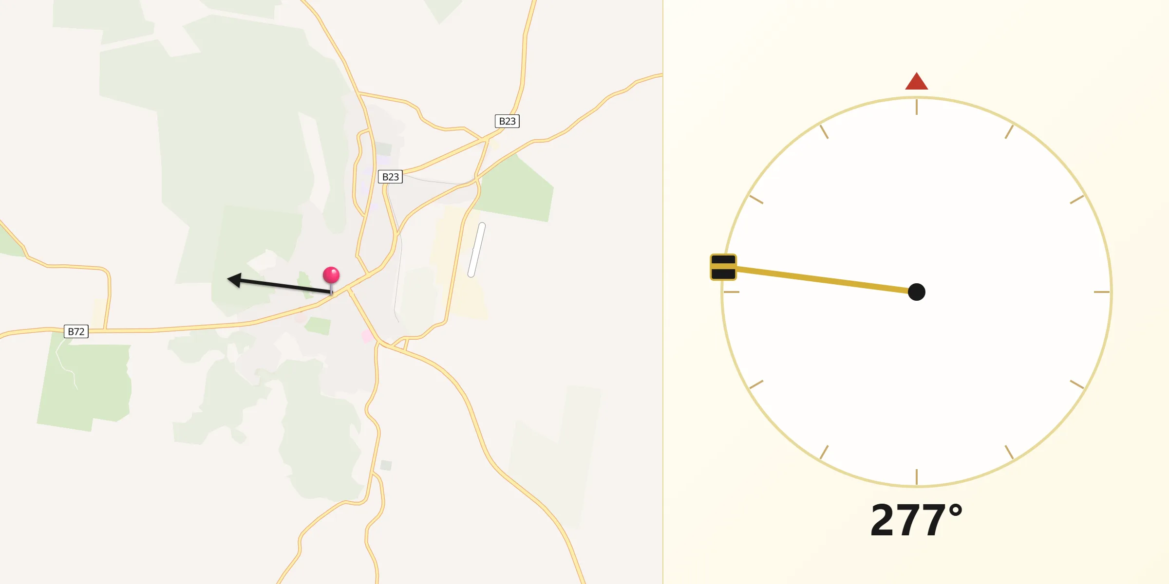 Qibla Direction from Cooma