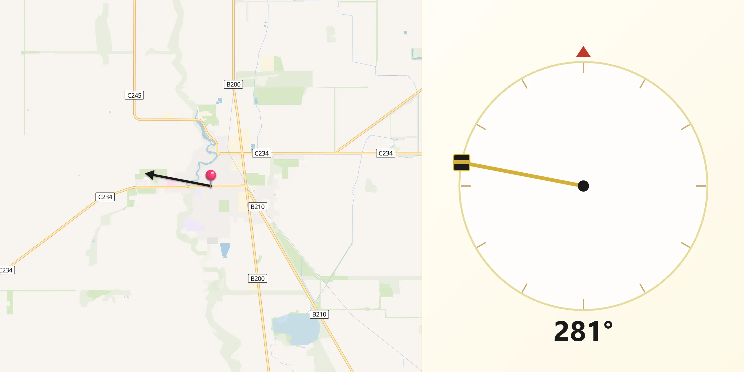 Qibla Direction from Warracknabeal
