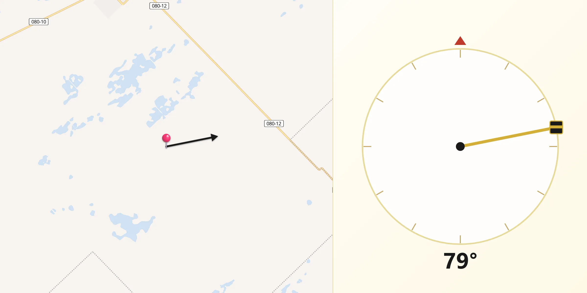 Dirección de la Qibla desde Hipólito Yrigoyen