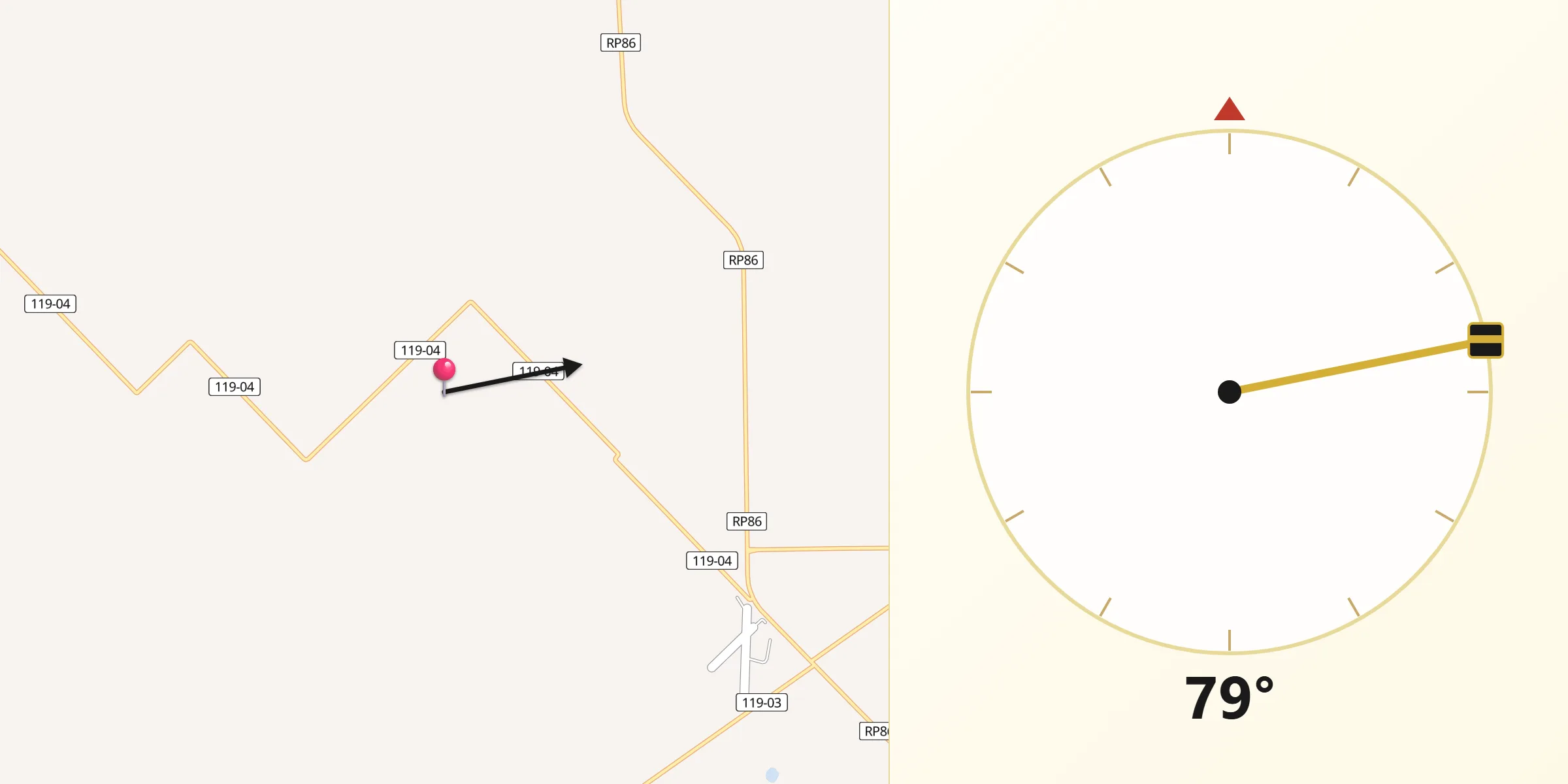 Dirección de la Qibla desde Bolívar