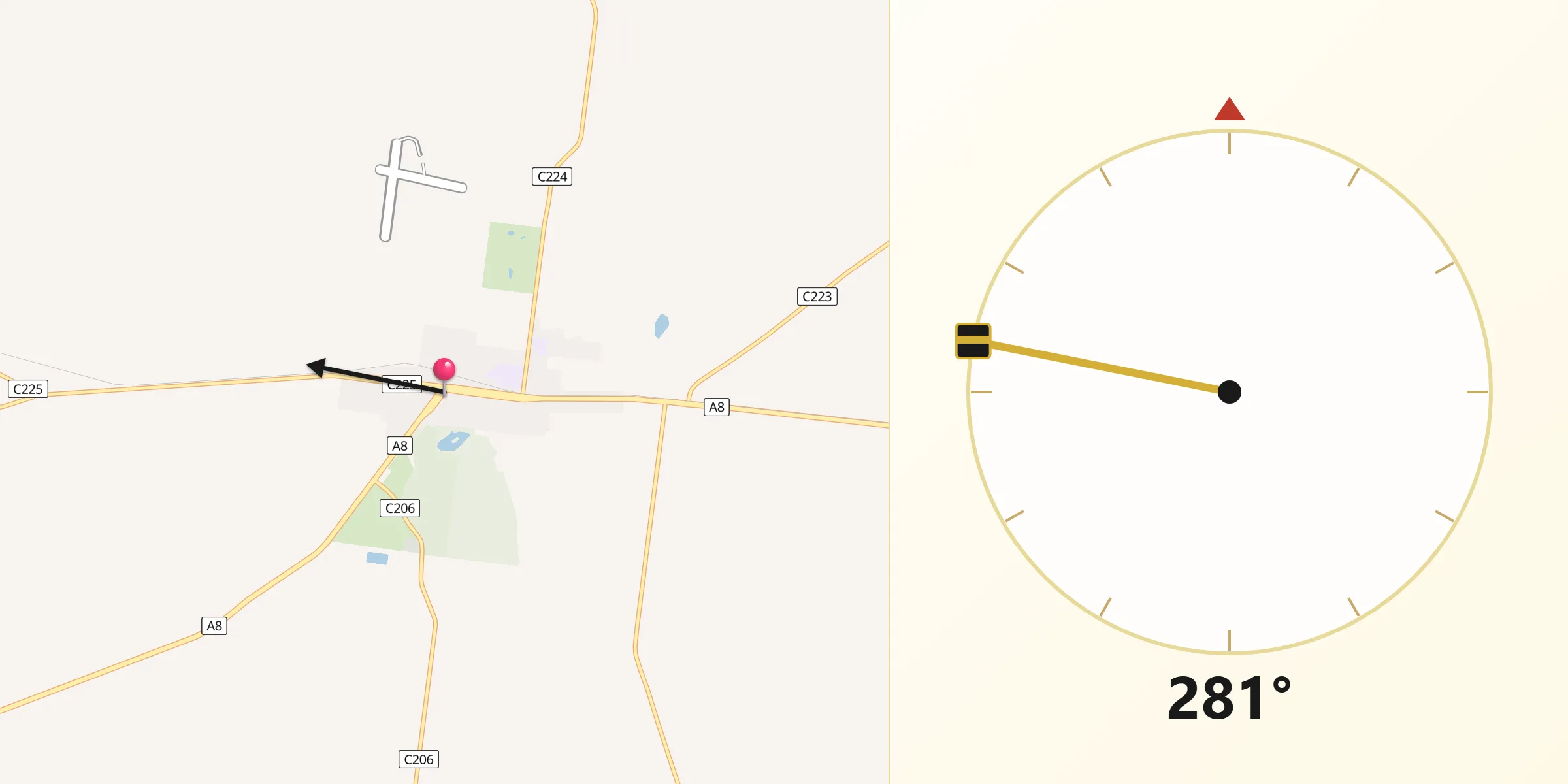 Qibla Direction from Nhill