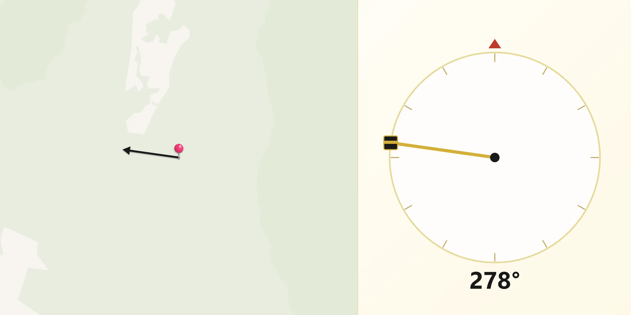 Qibla Direction from Towong